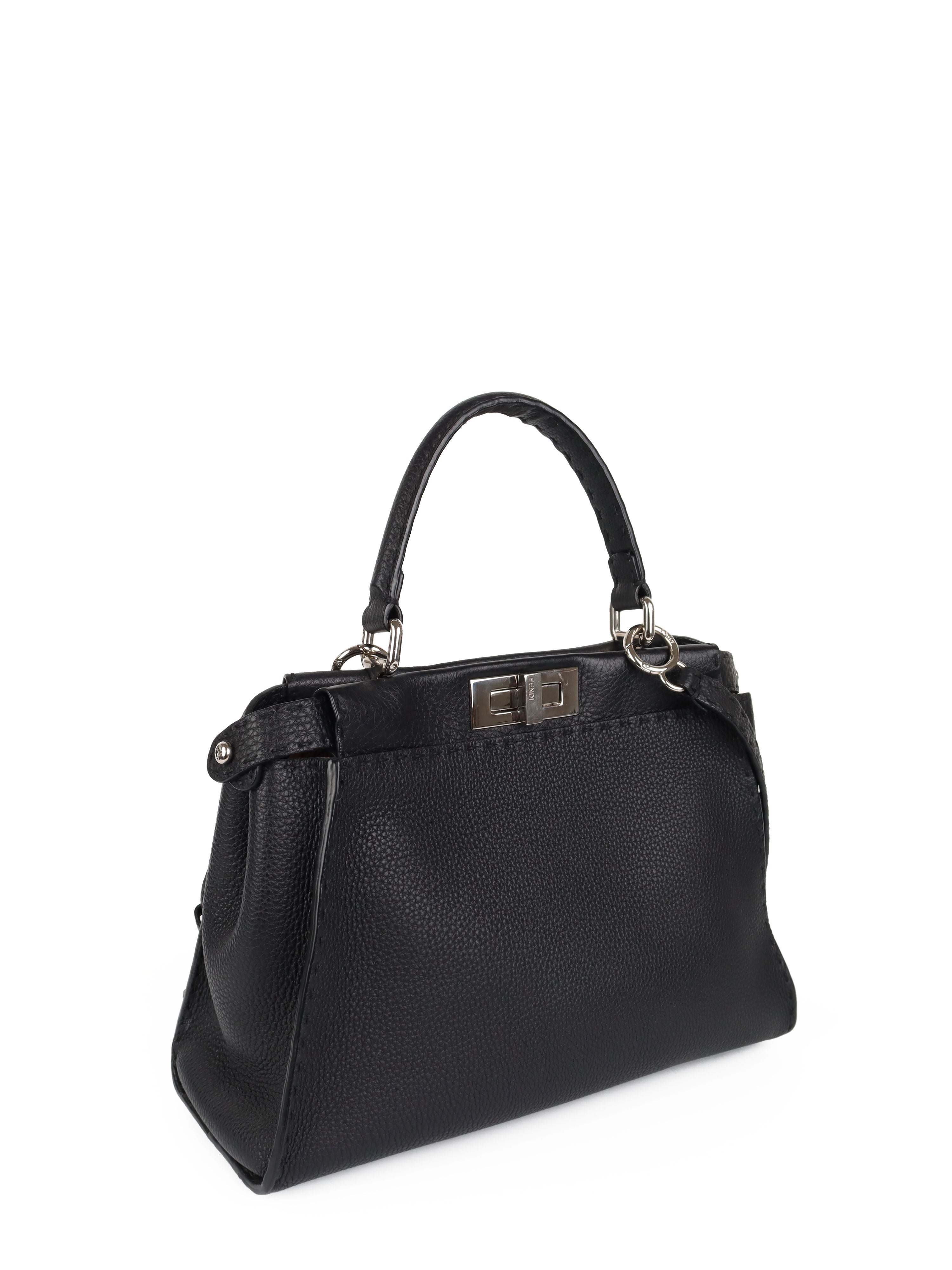 Fendi black best sale peekaboo bag