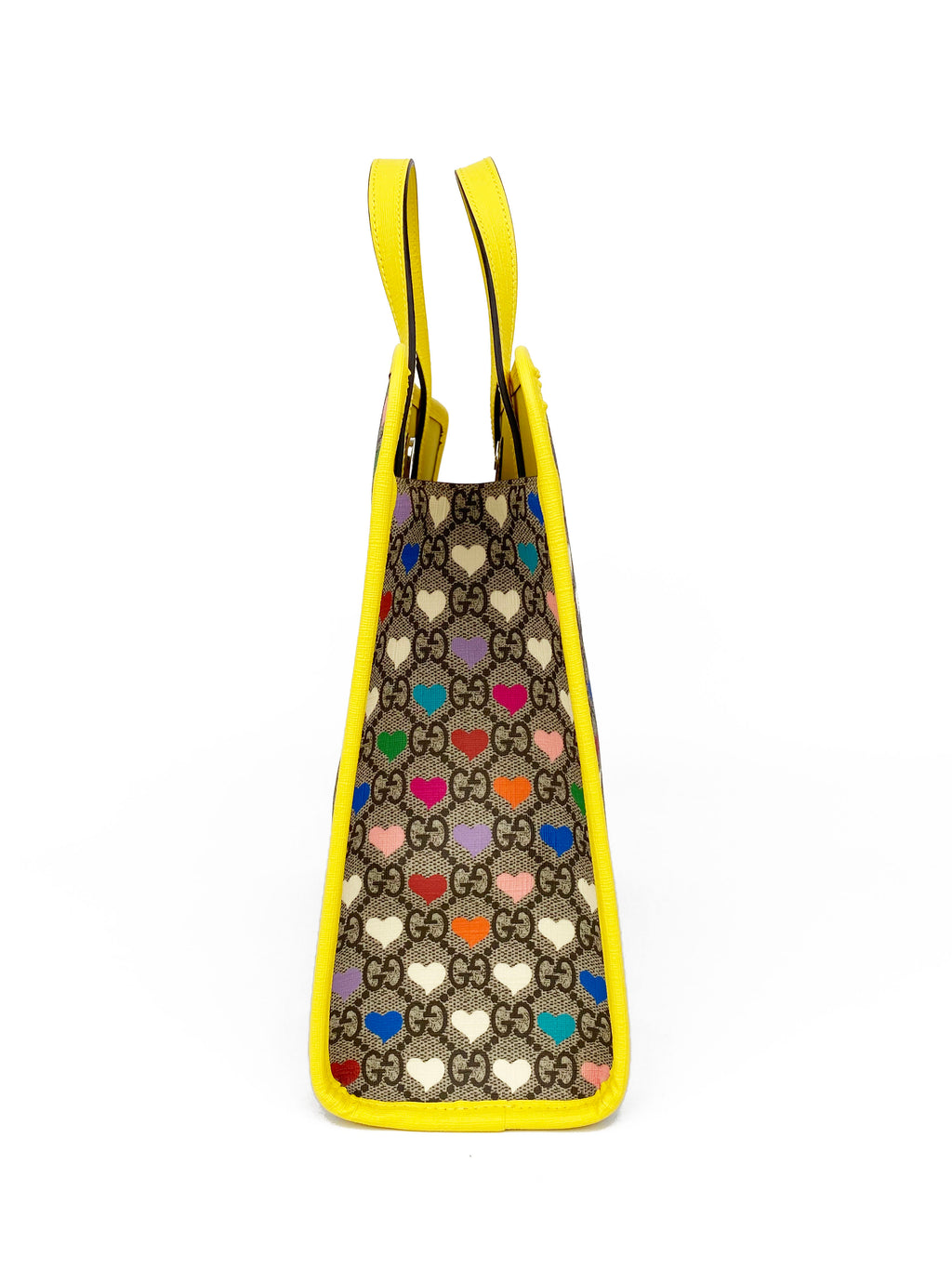 Gucci Beige GG Supreme Heart Print Tote