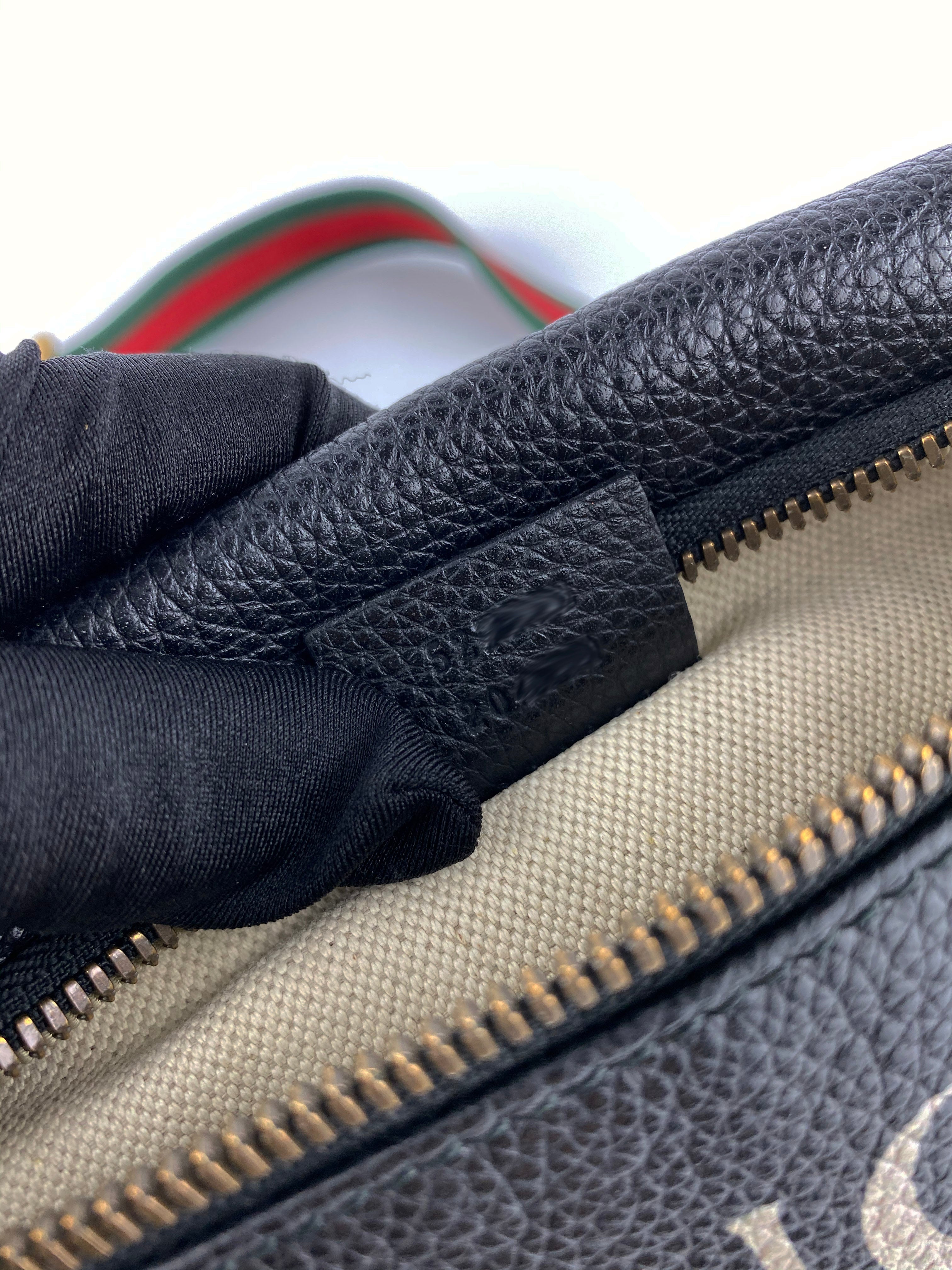 Gucci print outlet leather belt bag