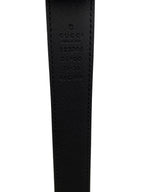Gucci Black Square G Buckle Belt 75