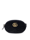 Gucci Black Velvet Marmont Belt Bag 65