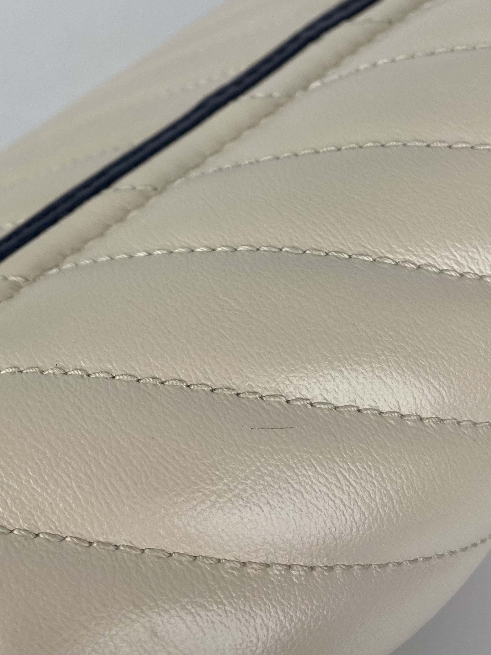 Gucci GG Marmont Torchon White & Blue Shoulder Bag