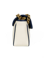 Gucci GG Marmont Torchon White & Blue Shoulder Bag