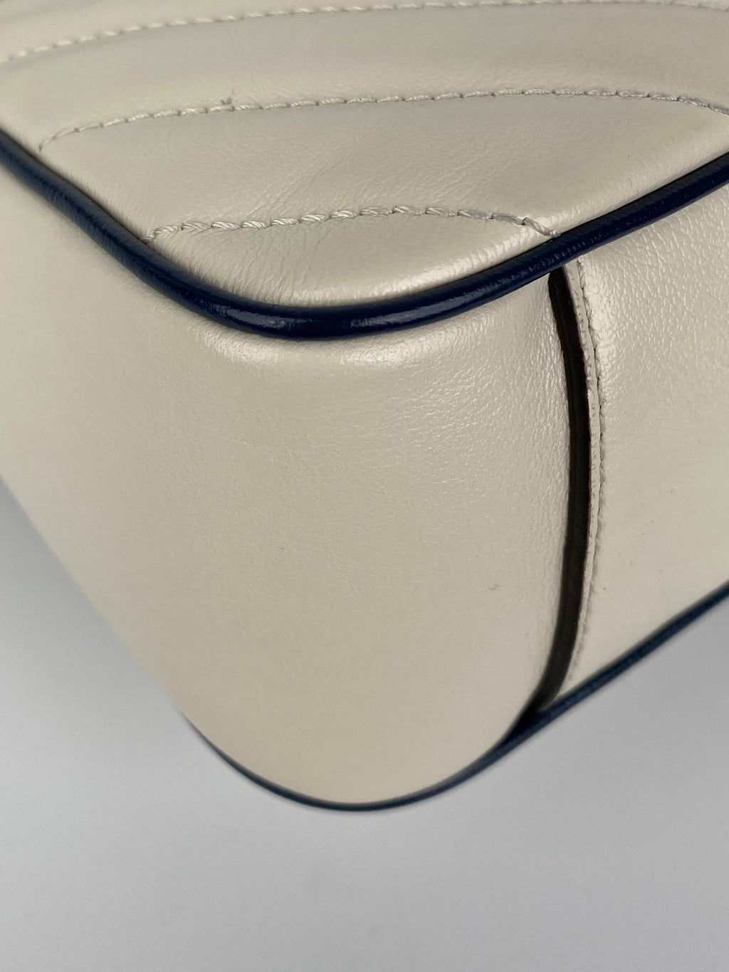 Gucci GG Marmont Torchon White & Blue Shoulder Bag