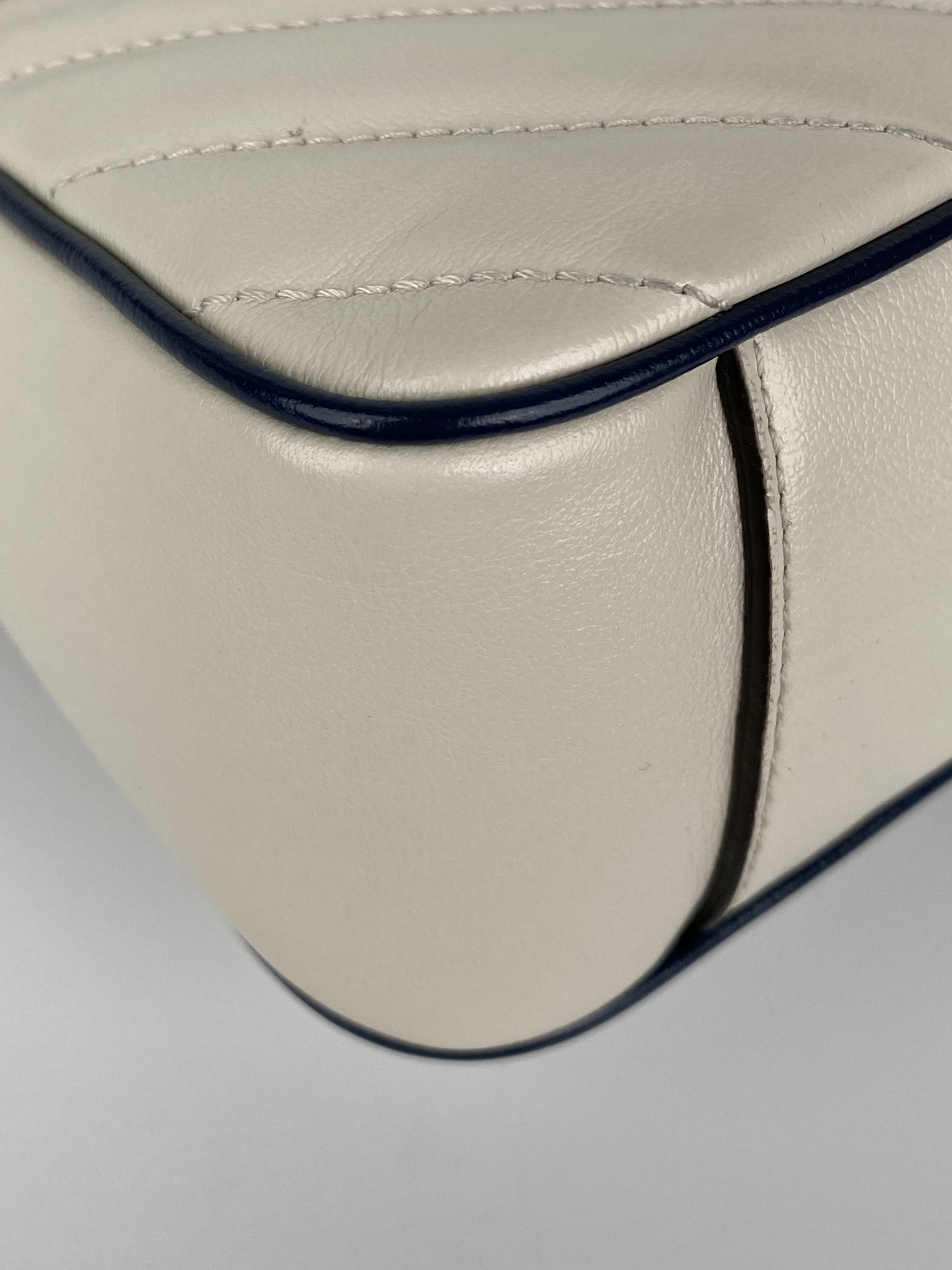 Gucci GG Marmont Torchon White & Blue Shoulder Bag