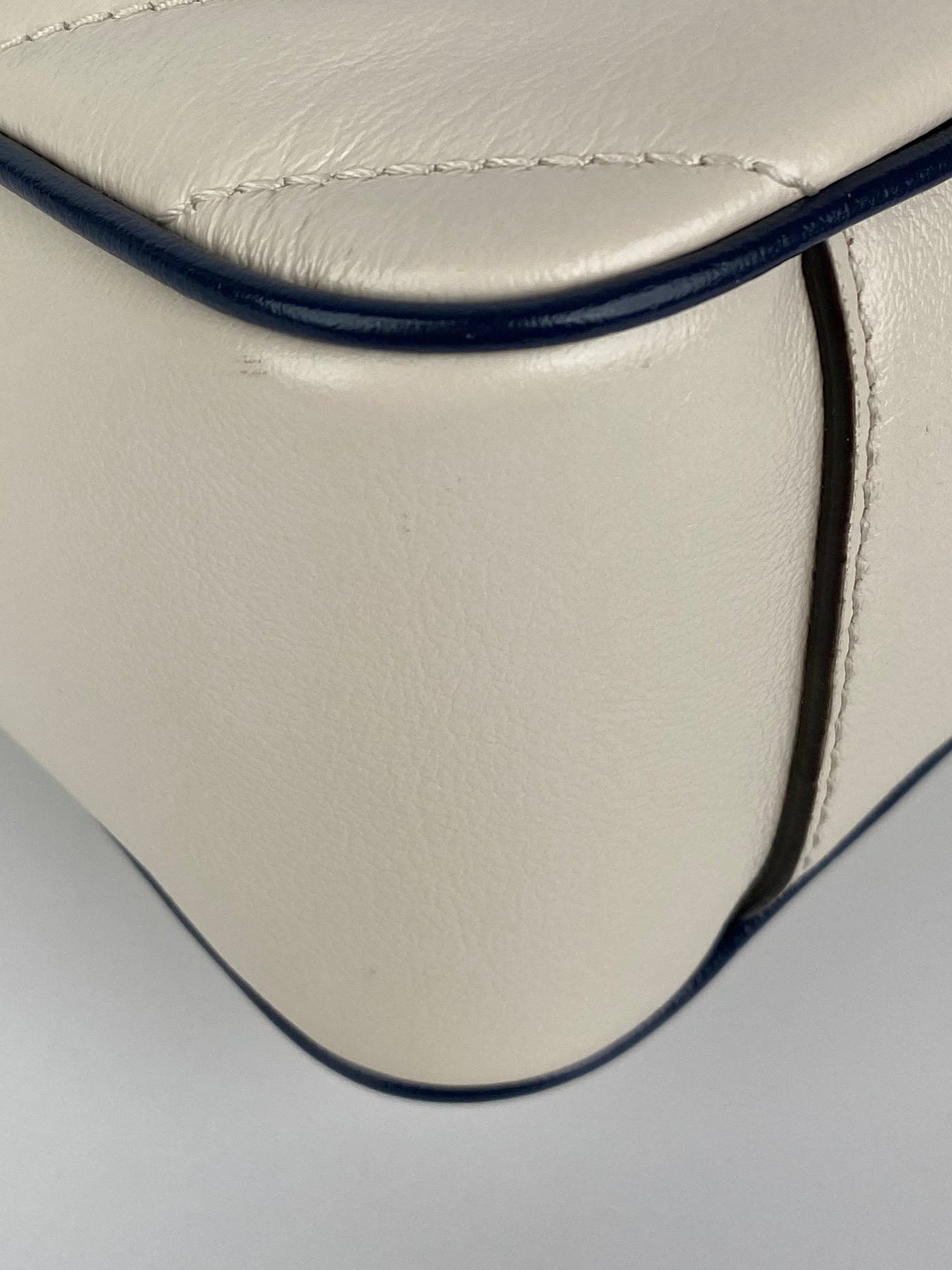 Gucci GG Marmont Torchon White & Blue Shoulder Bag