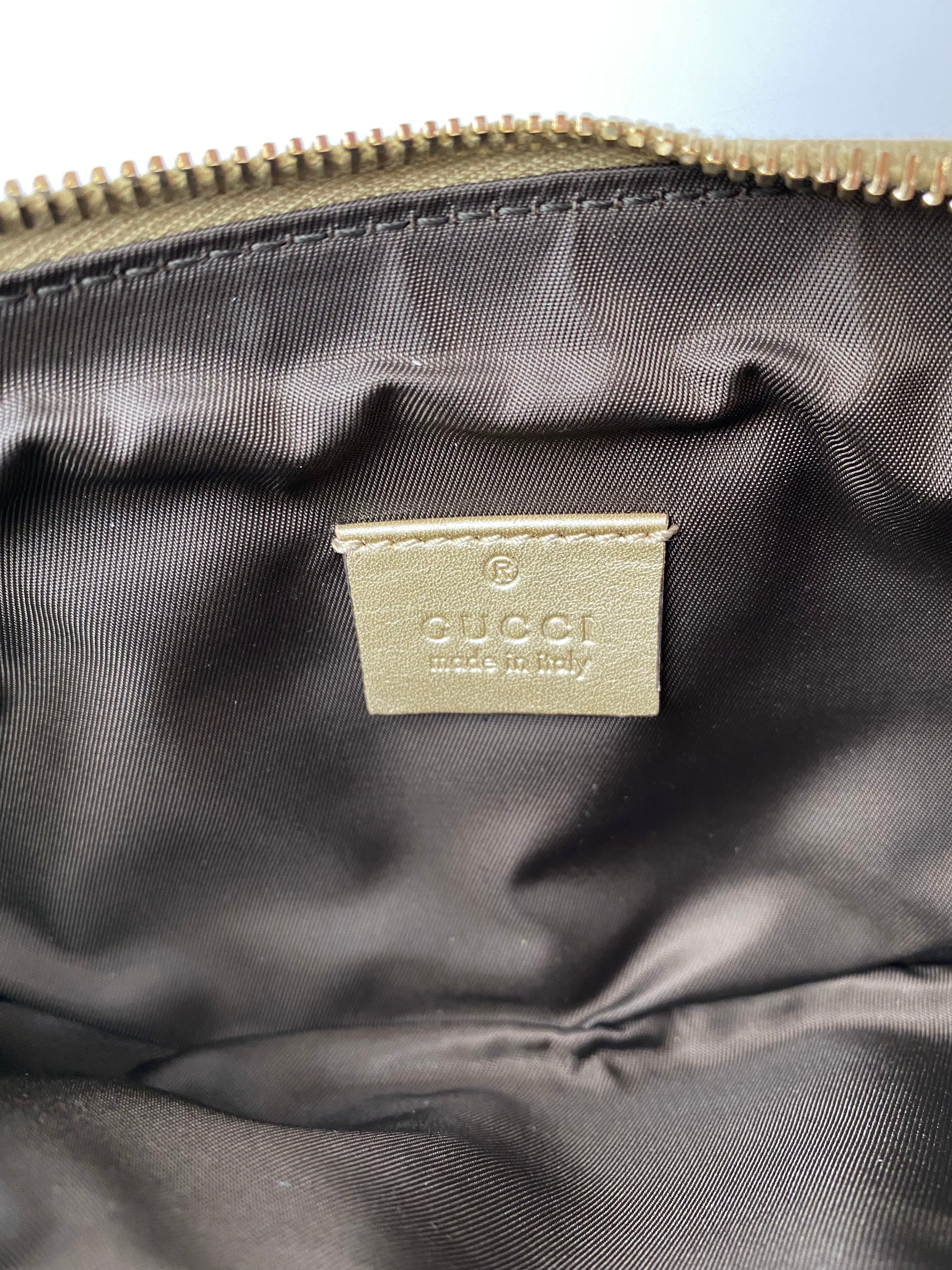 Gucci Gold Guccissima Britt Clutch