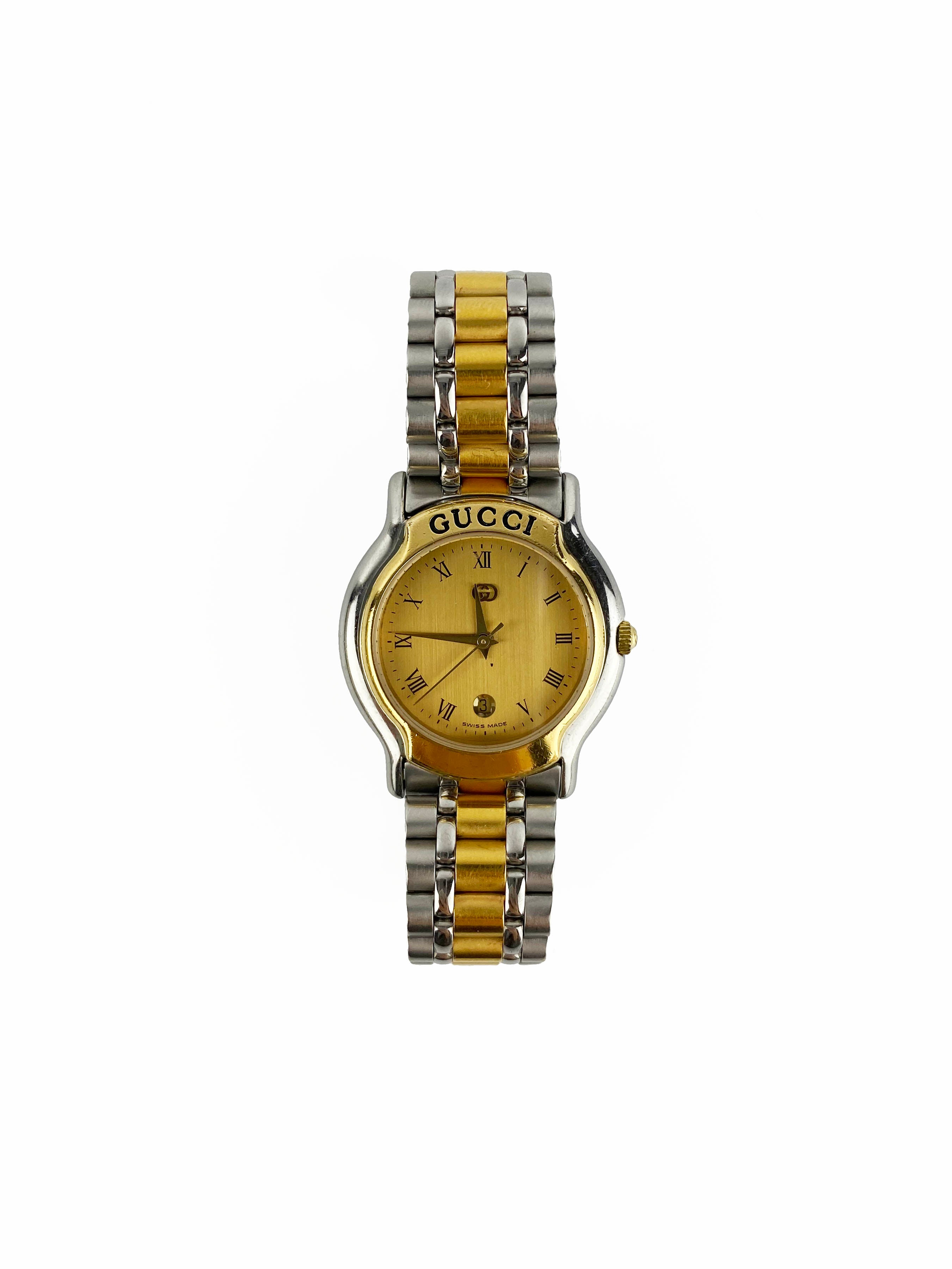Gucci Gold & Silver Vintage Timeless Watch