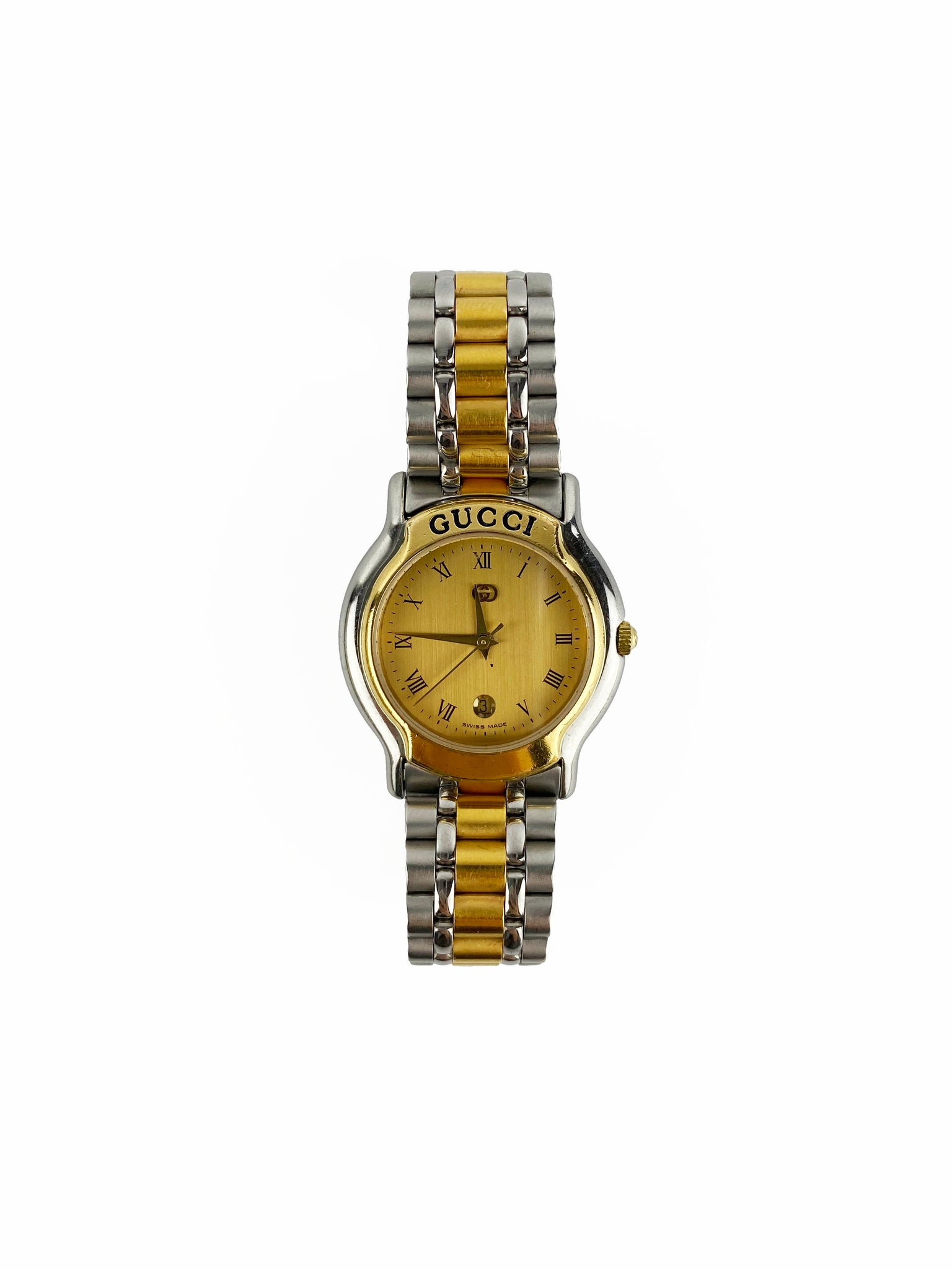Gucci Gold Silver Vintage Timeless Watch