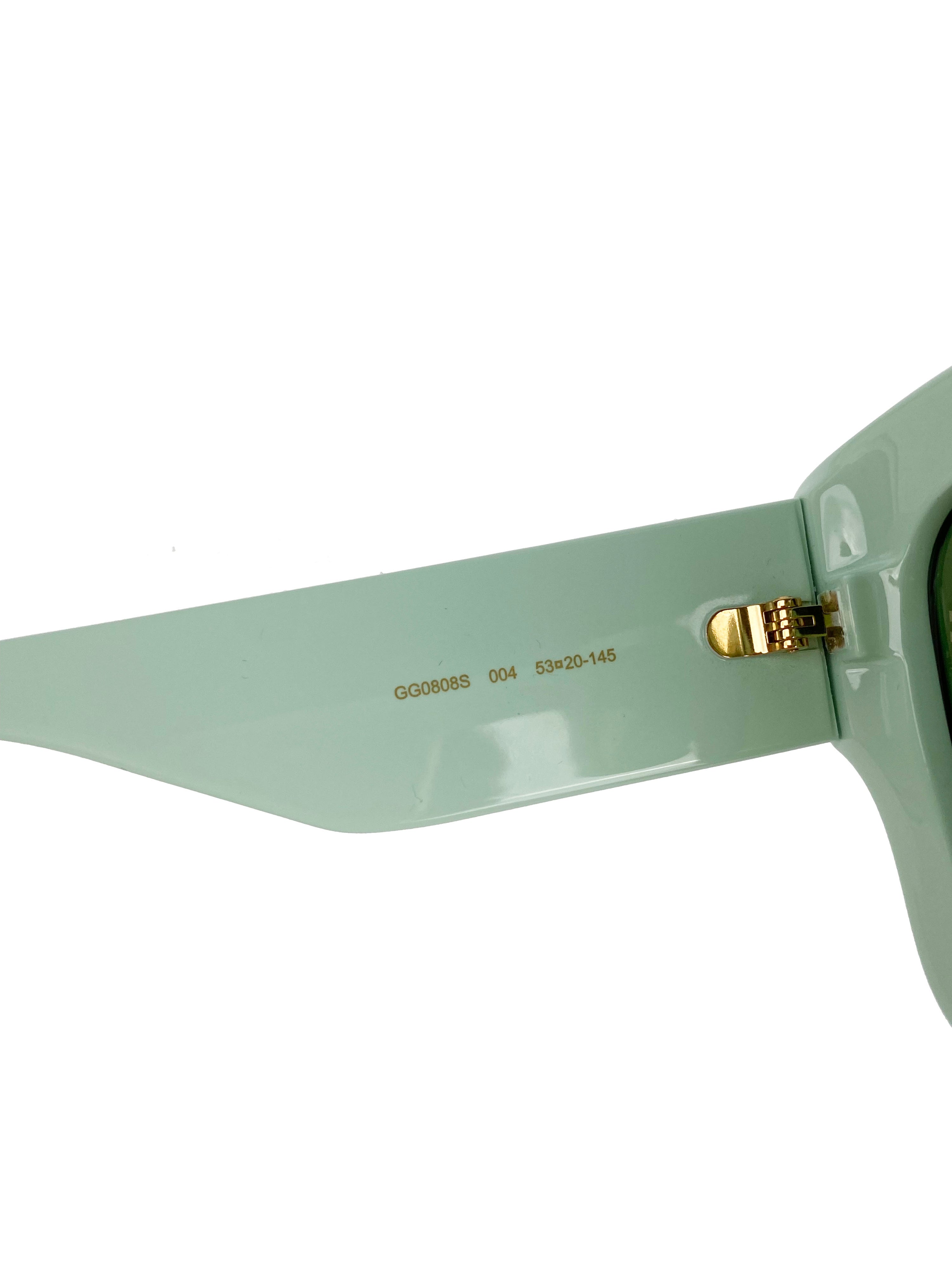 Gucci Mint Green Cat Eye Sunglasses GG0808S