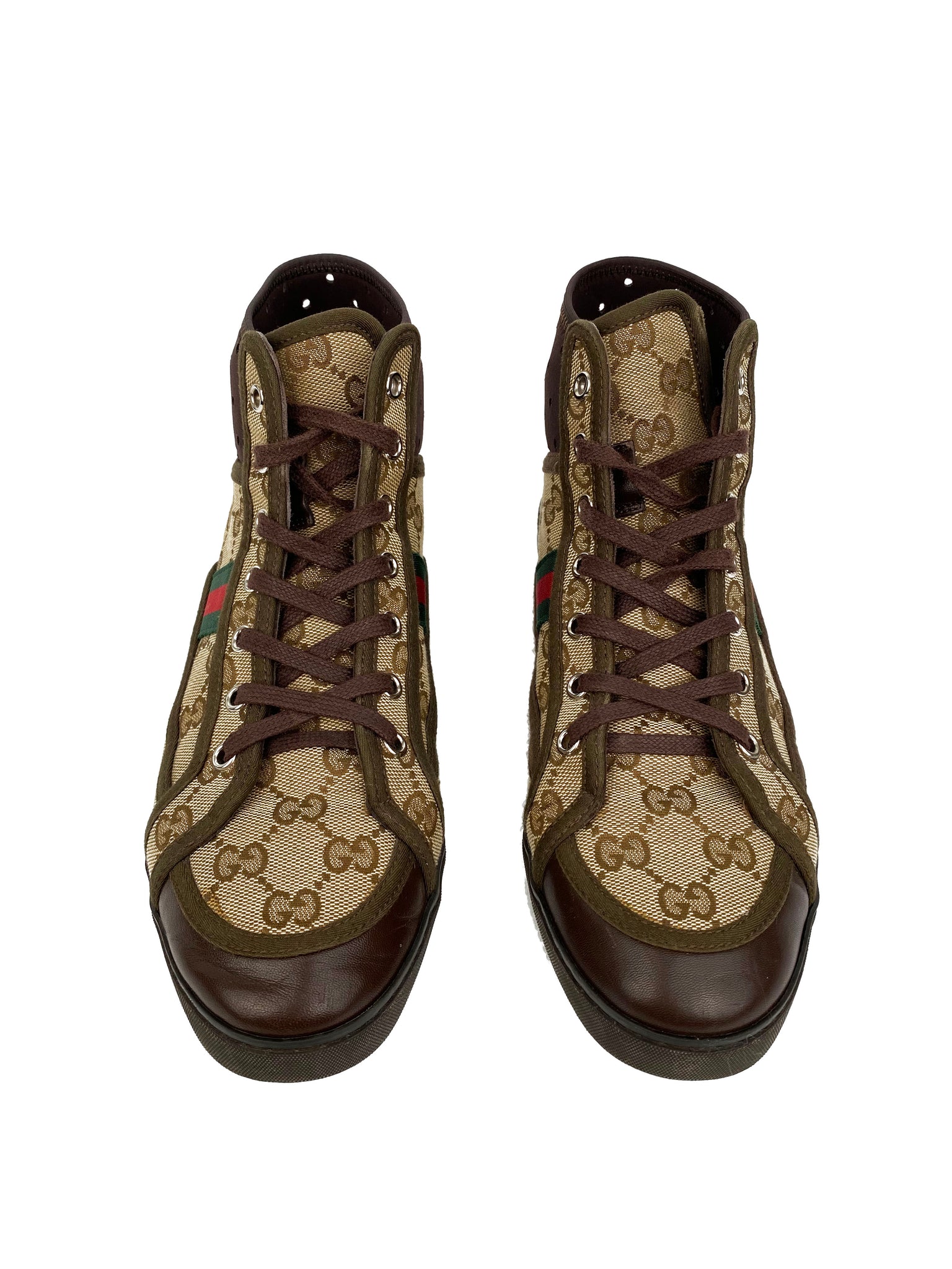 Gucci Monogram Cannes High-Top Sneakers 38