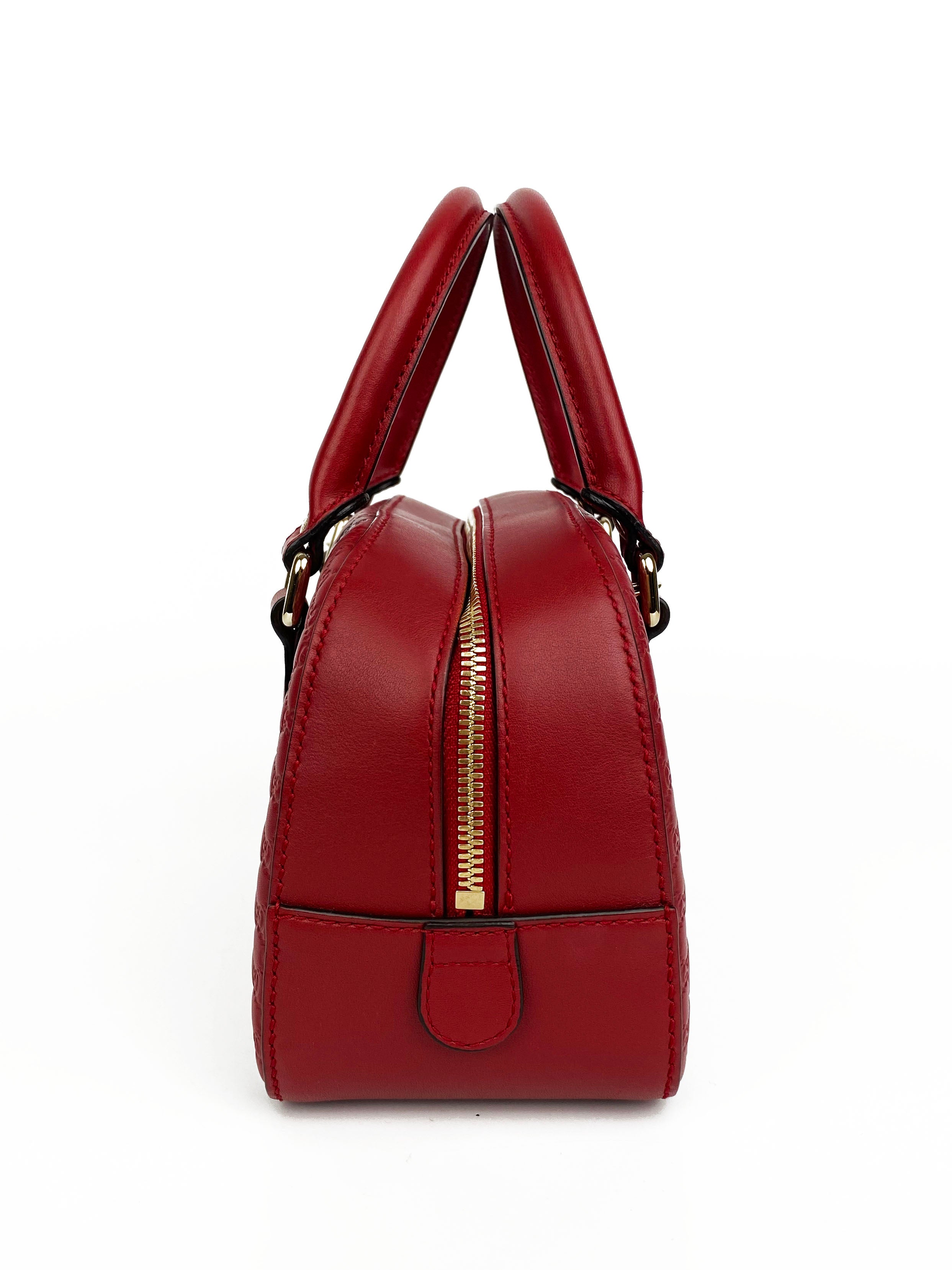 Gucci Red Small Guccissima Shoulder Bag