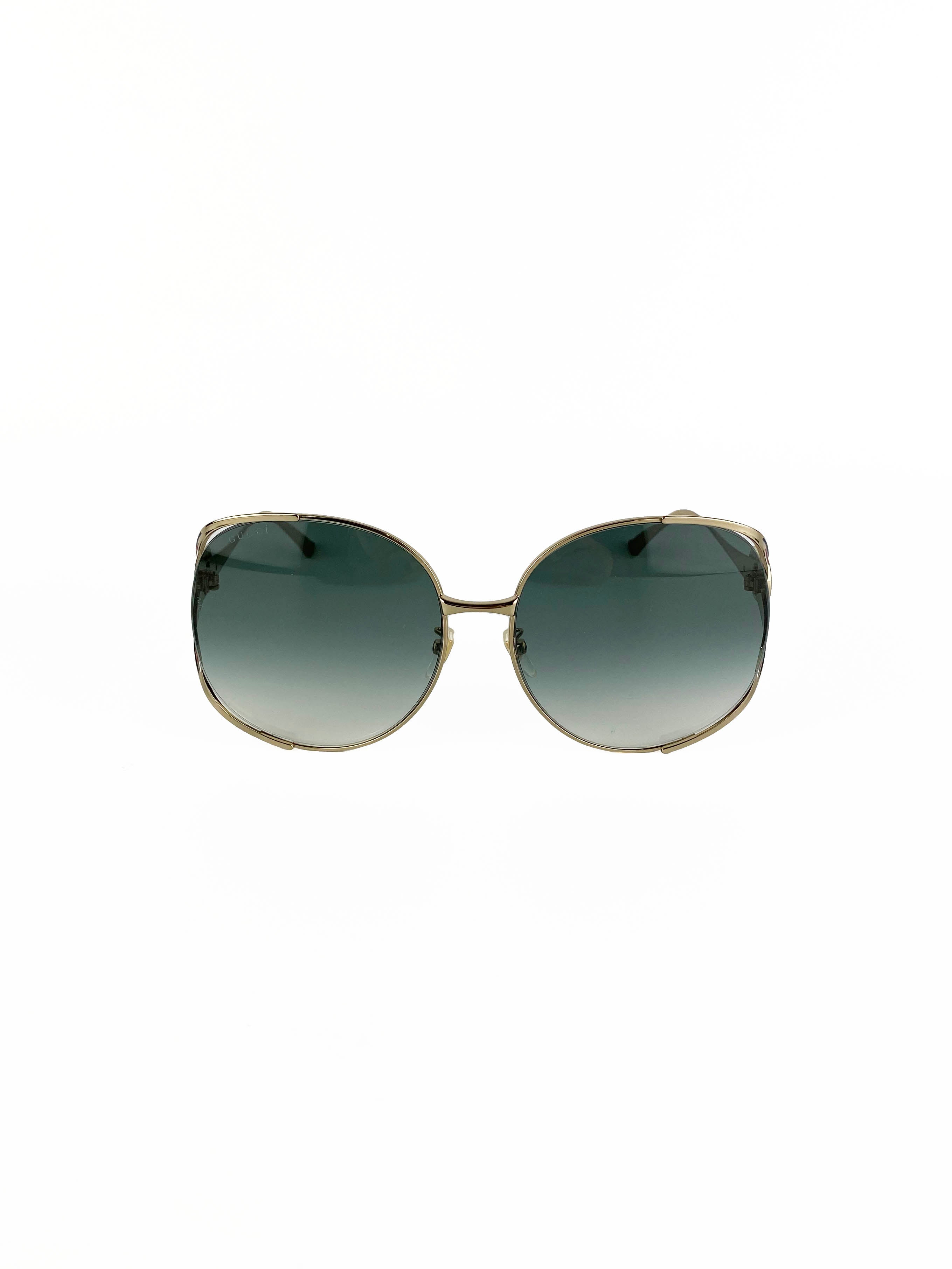 Gucci Round Metal Frame Sunglasses