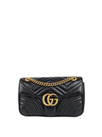 Gucci Small Black GG Marmont Bag