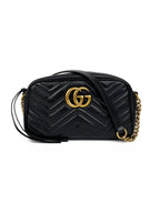 Gucci Small Black GG Marmont Shoulder Bag