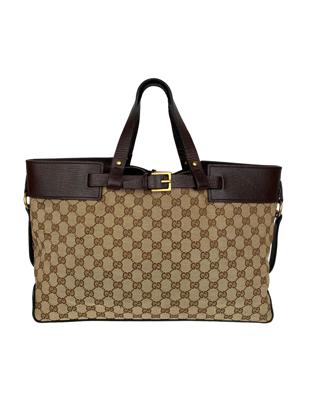 Gucci Vintage Belt Monogram Tote Bag