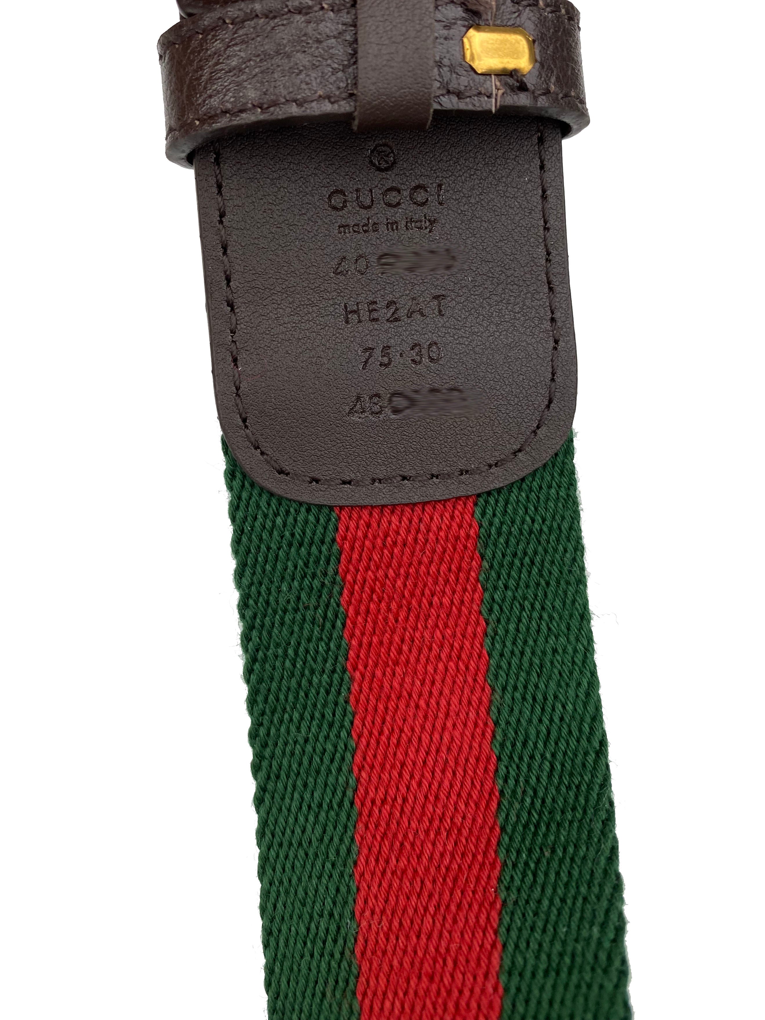 Gucci Web Belt with Double G Buckle 75