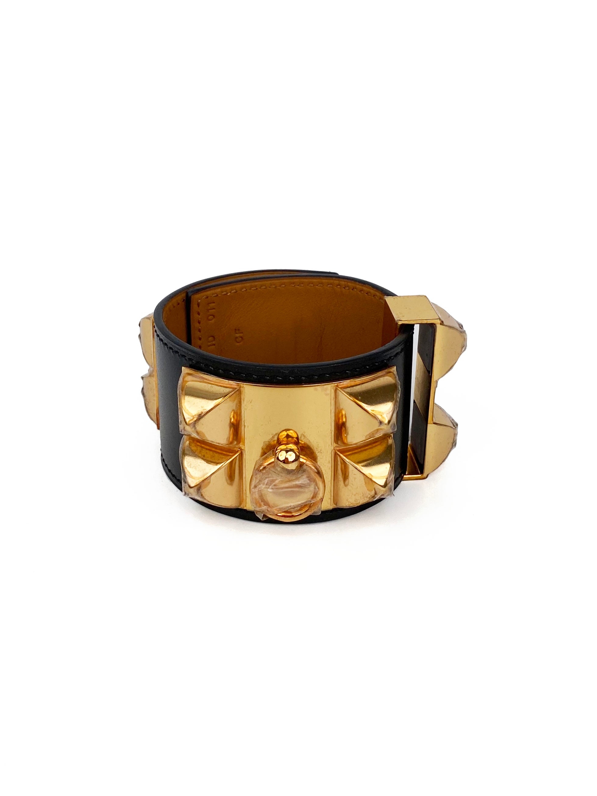 Hermes Black Collier de Chien Bracelet