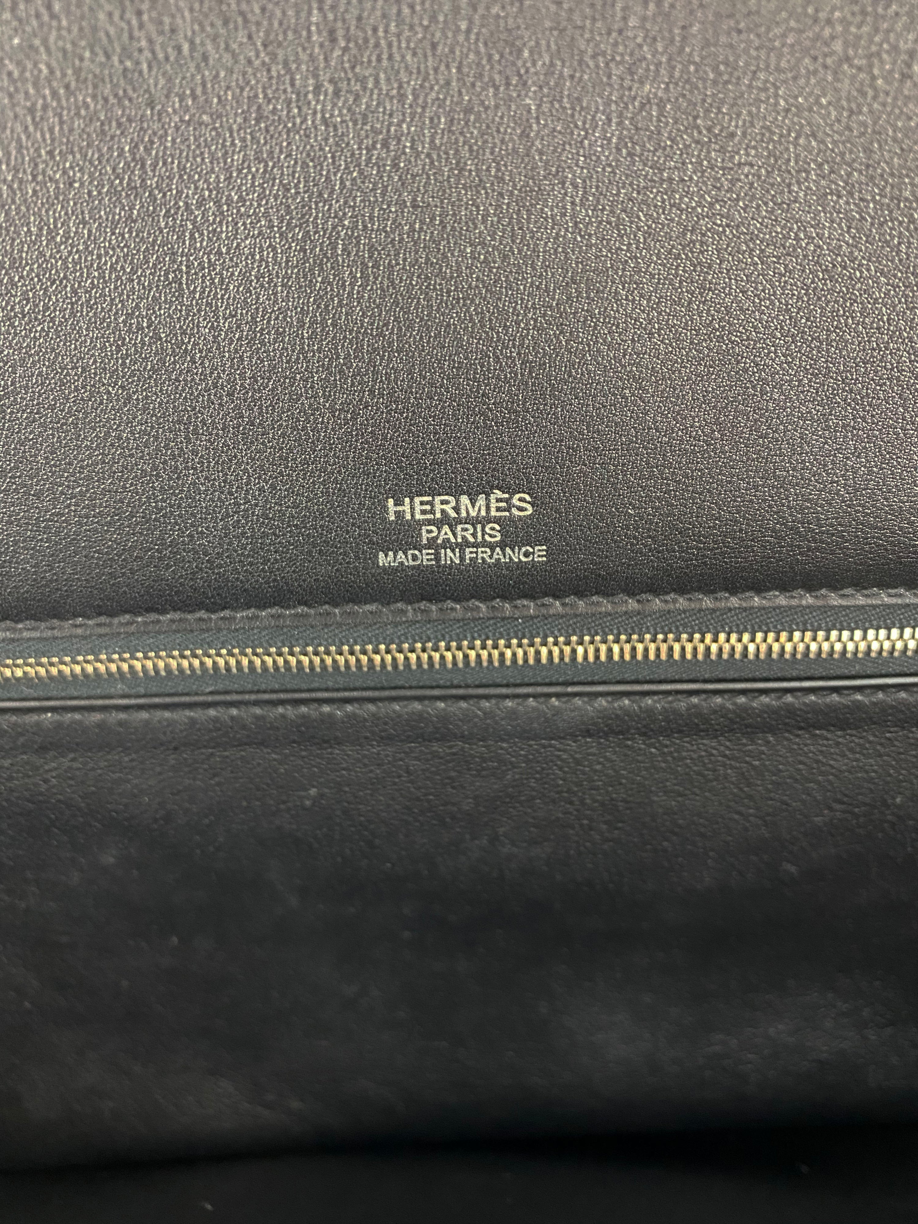 Hermes Birkin 35 Noir Swift and Toile Criss Bag