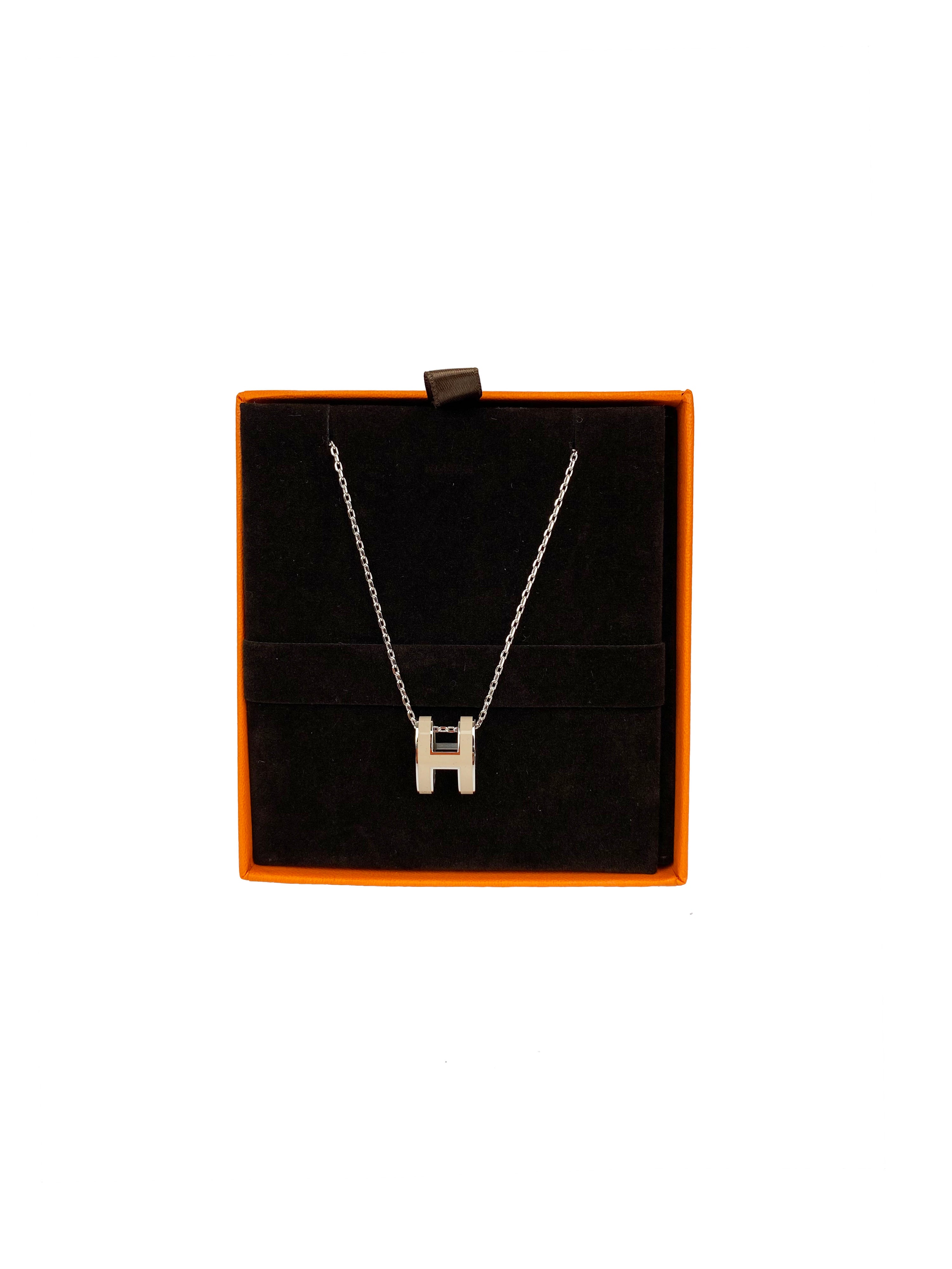 Hermes Marron Pop H Necklace