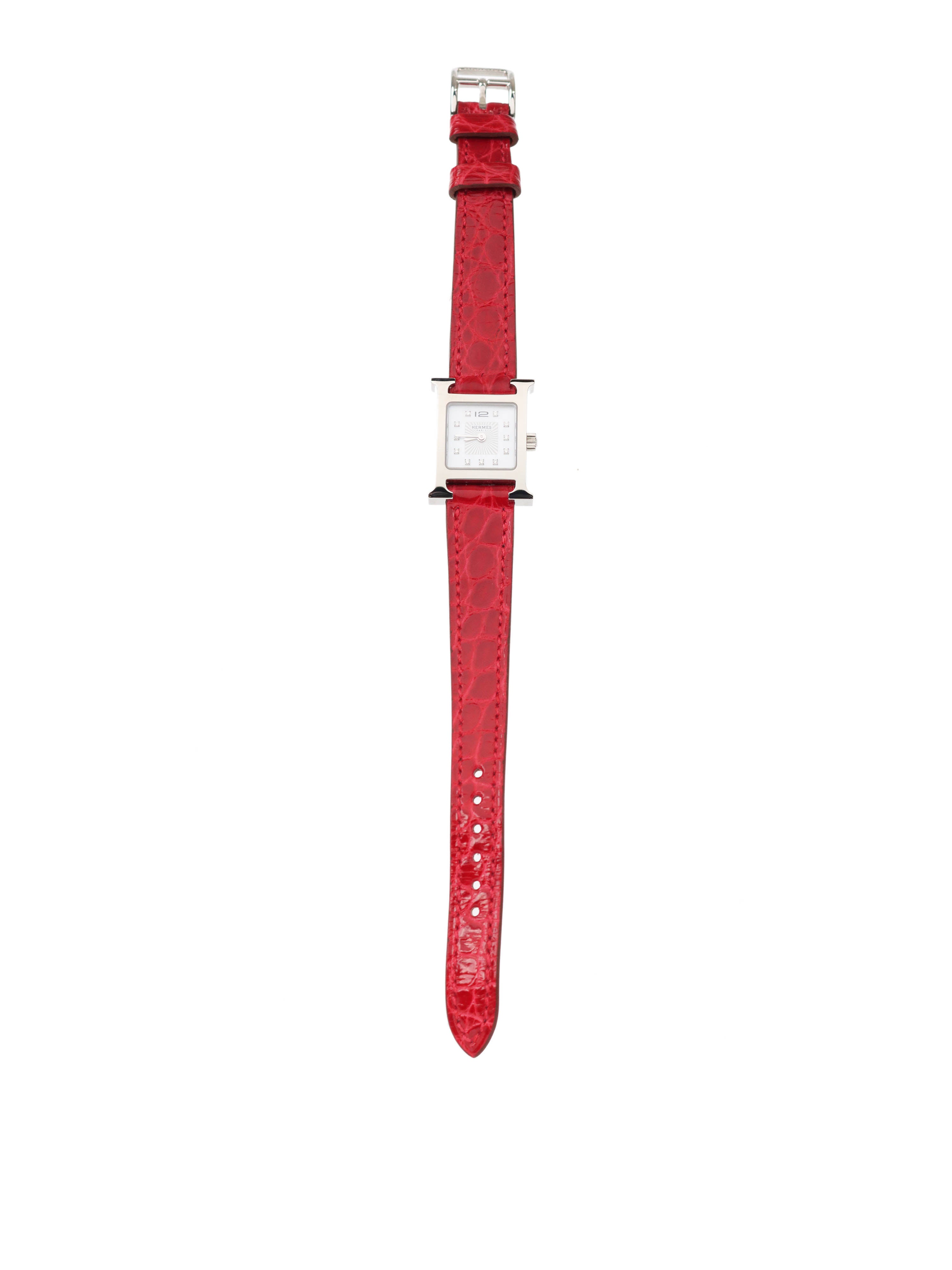 Hermes watch red Clearance