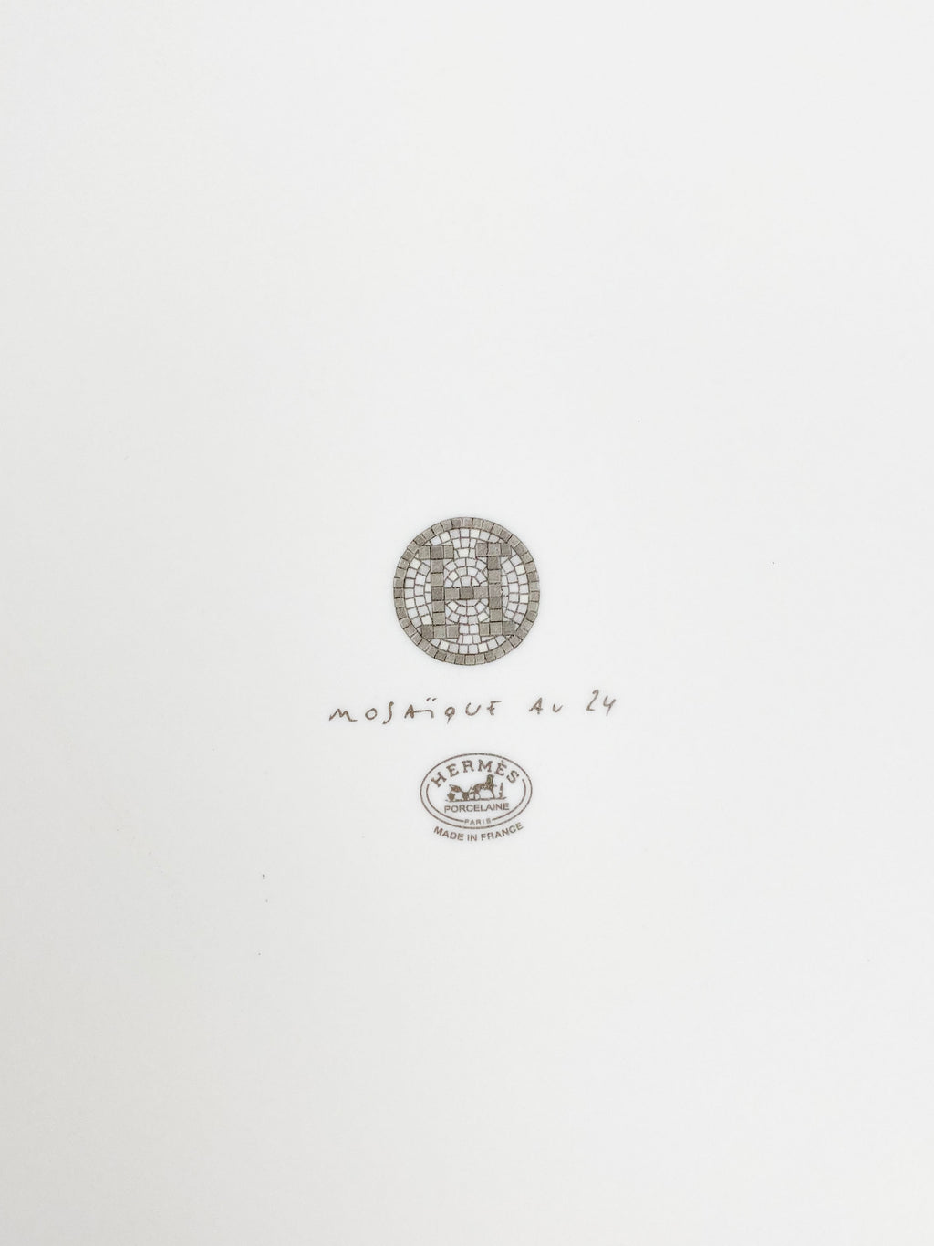 Hermes Mosaique Au 24 Platinum Tart Platter