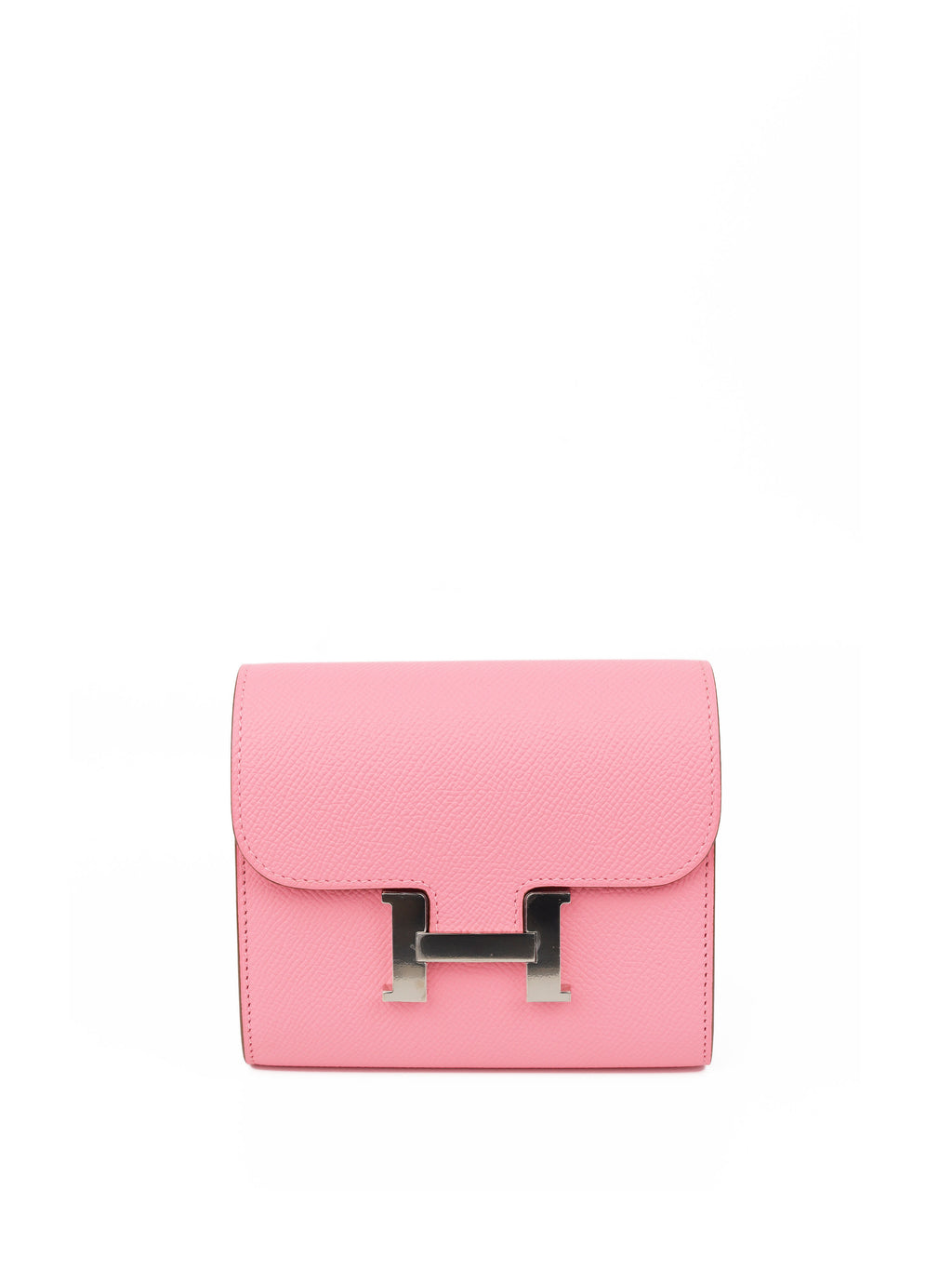 Hermes Rose Confetti Constance Epsom Slim Wallet