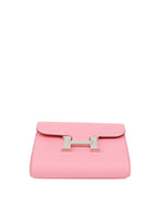Hermes Rose Confetti Constance Epsom Slim Wallet