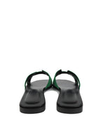 Hermes Vert Electrique Oran Sandals 37.5