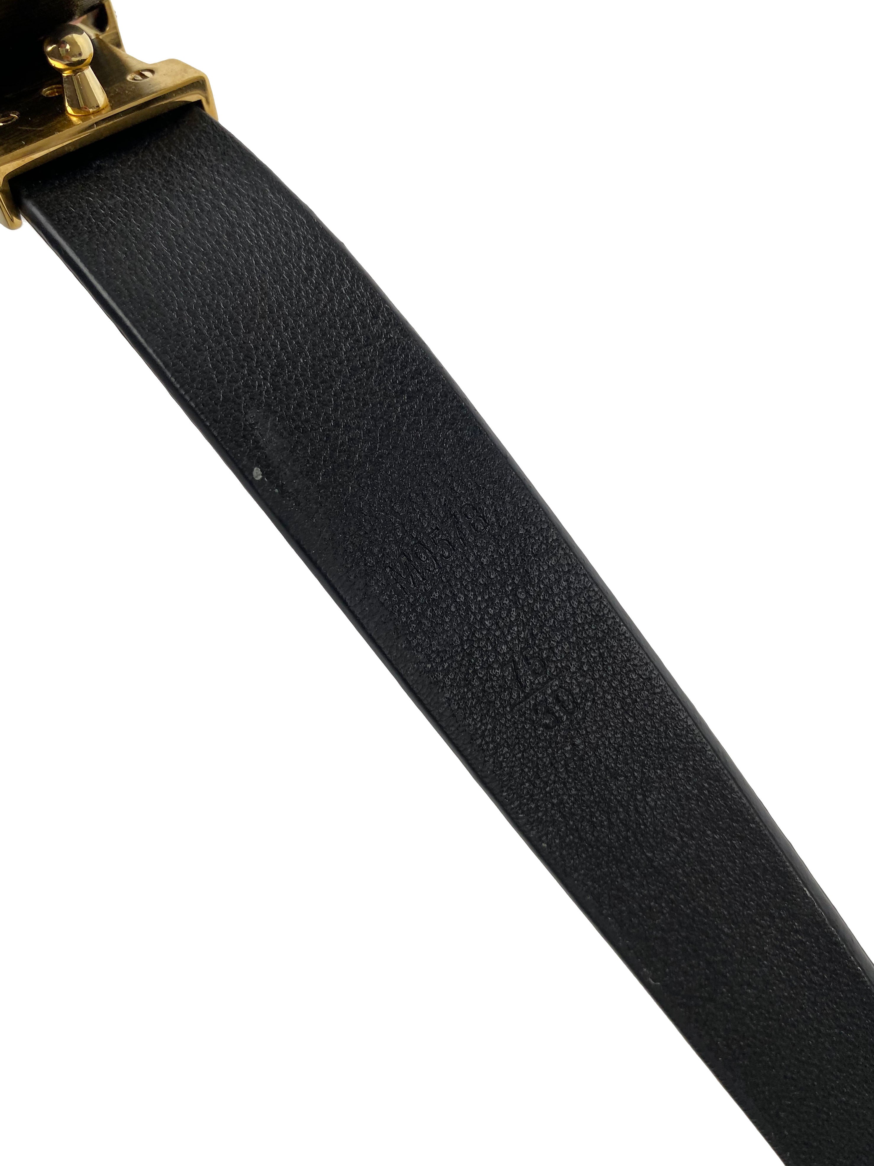 Louis Vuitton Black 20mm Initiales Belt 75