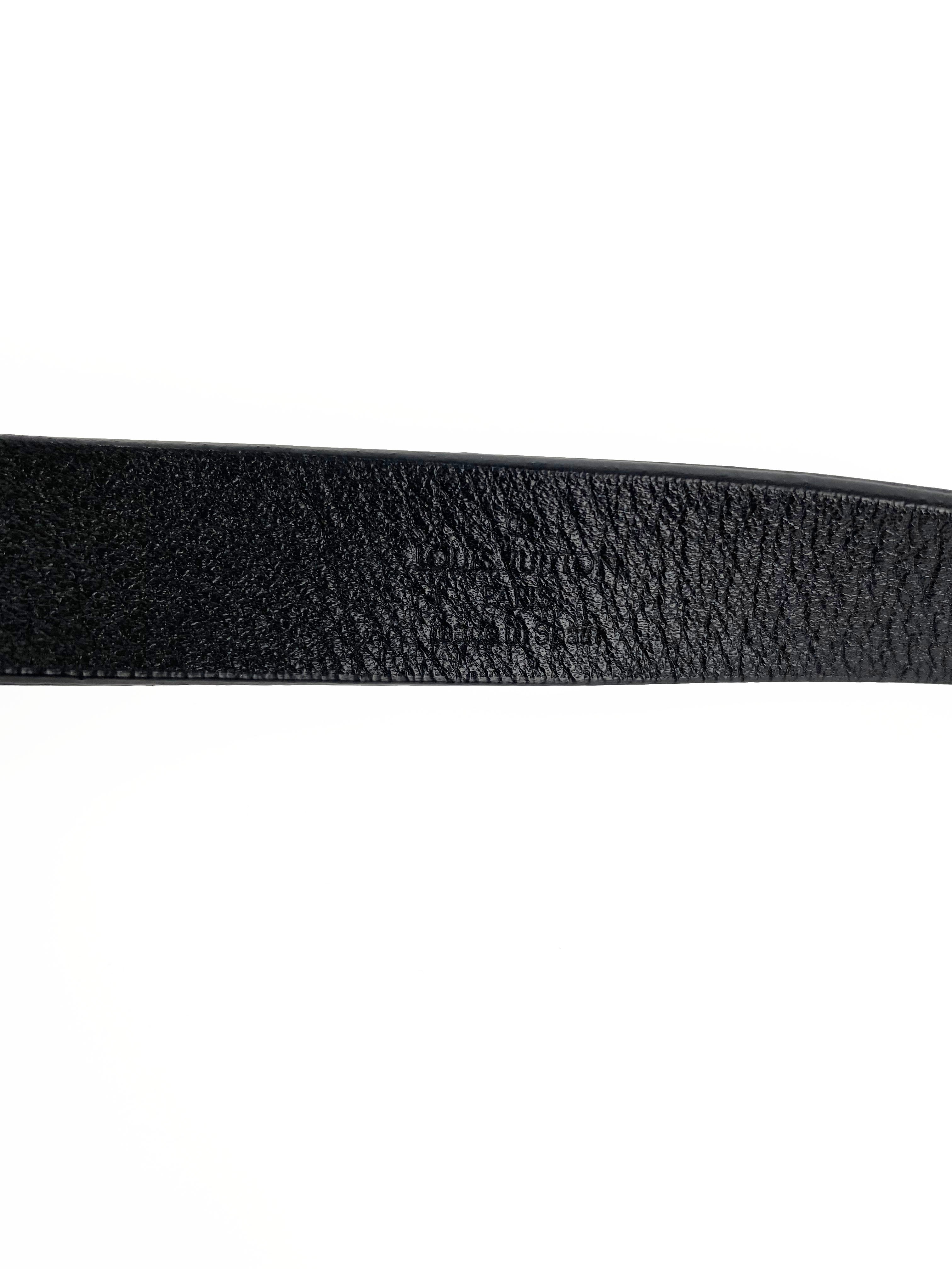 Louis Vuitton Black 20mm Initiales Belt 75