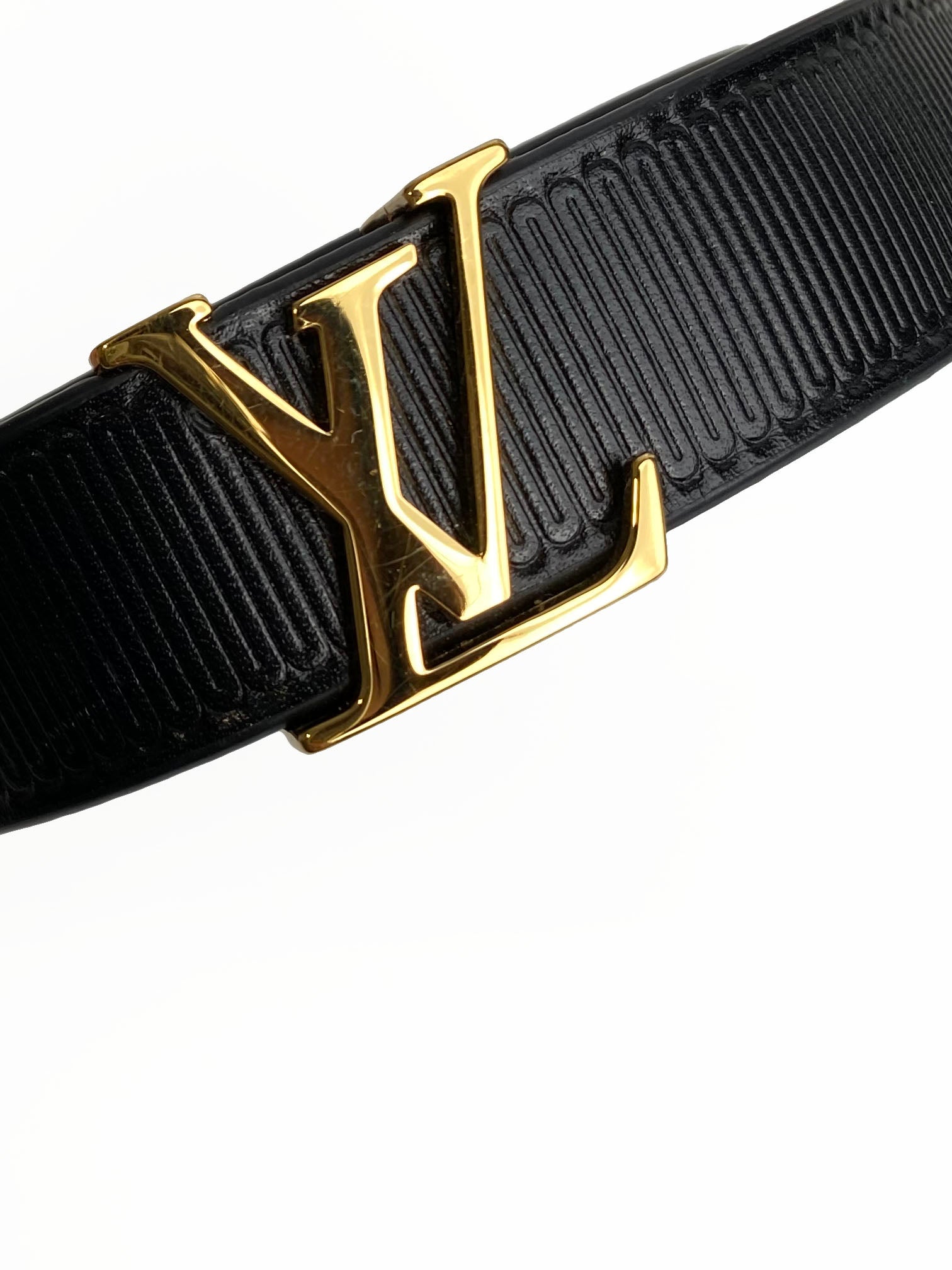 Louis Vuitton Black 20mm Initiales Belt 75