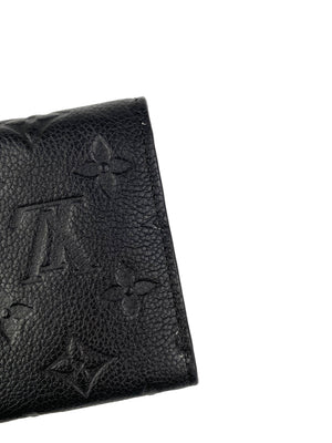 LOUIS VUITTON Sarah Monogram Empreinte Leather Wallet Black