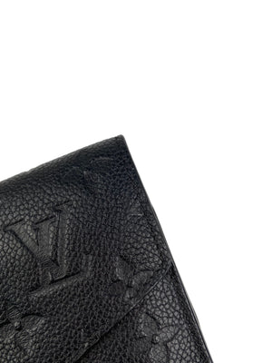 LOUIS VUITTON Sarah Monogram Empreinte Leather Wallet Black