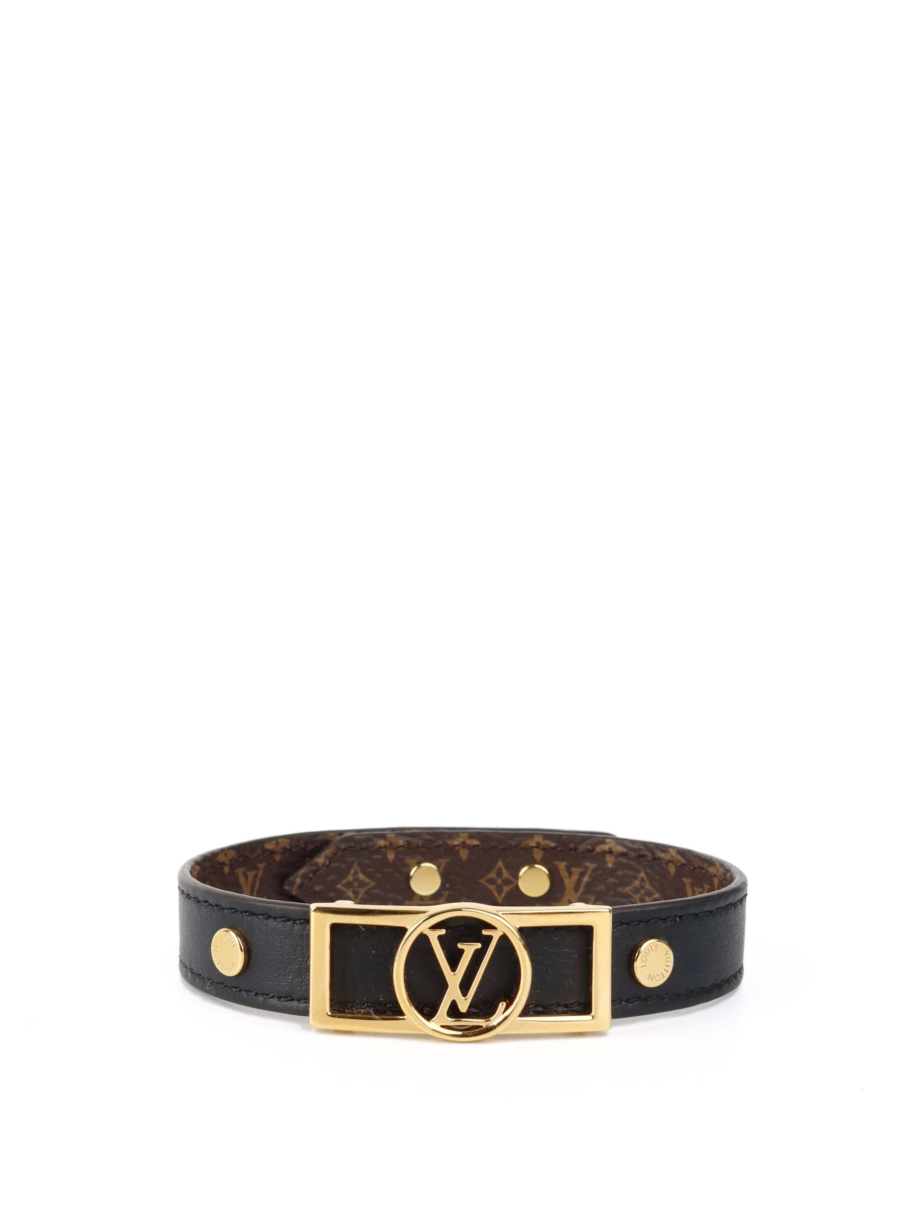 Louis Vuitton Black/Gold Dauphine Bracelet 19