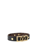 Louis Vuitton Black/Gold Dauphine Bracelet 19
