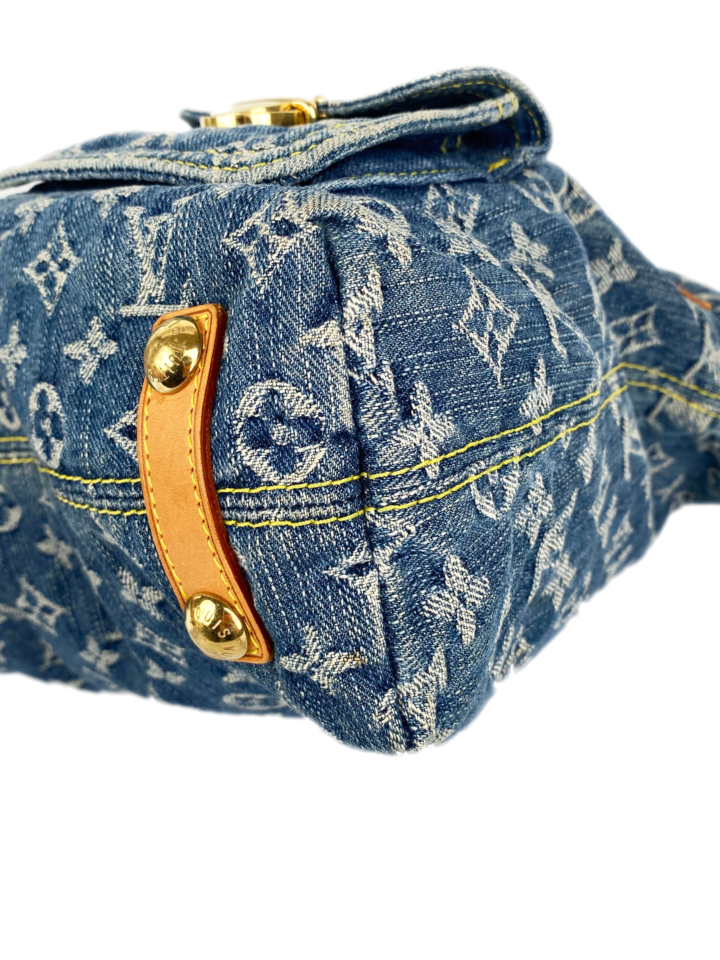 Louis Vuitton Blue Denim Baggy PM Bag