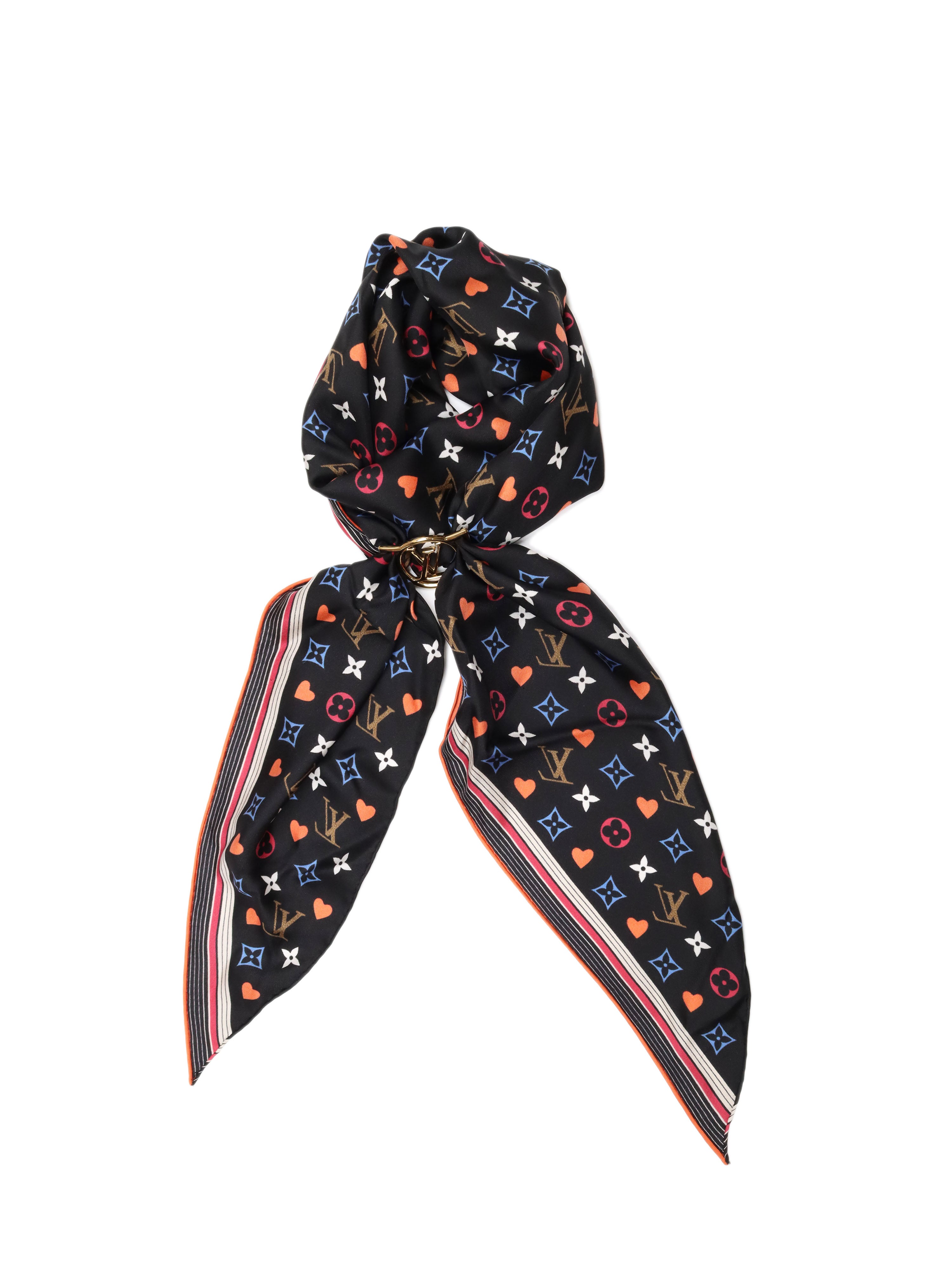 Louis Vuitton Game On Monogram Scarf with Ring