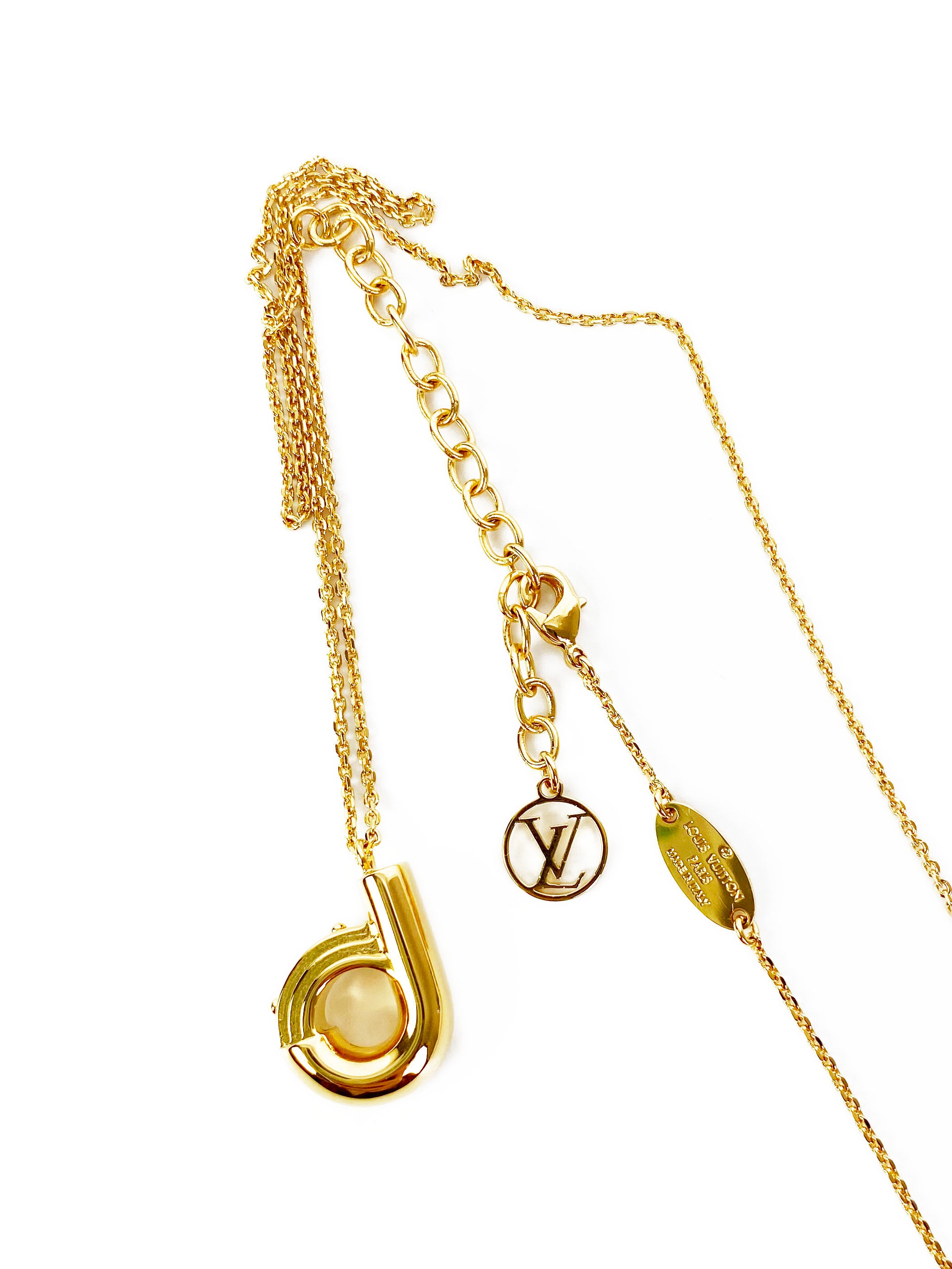 Gold Louis Vuitton LV Me, Letter R Necklace