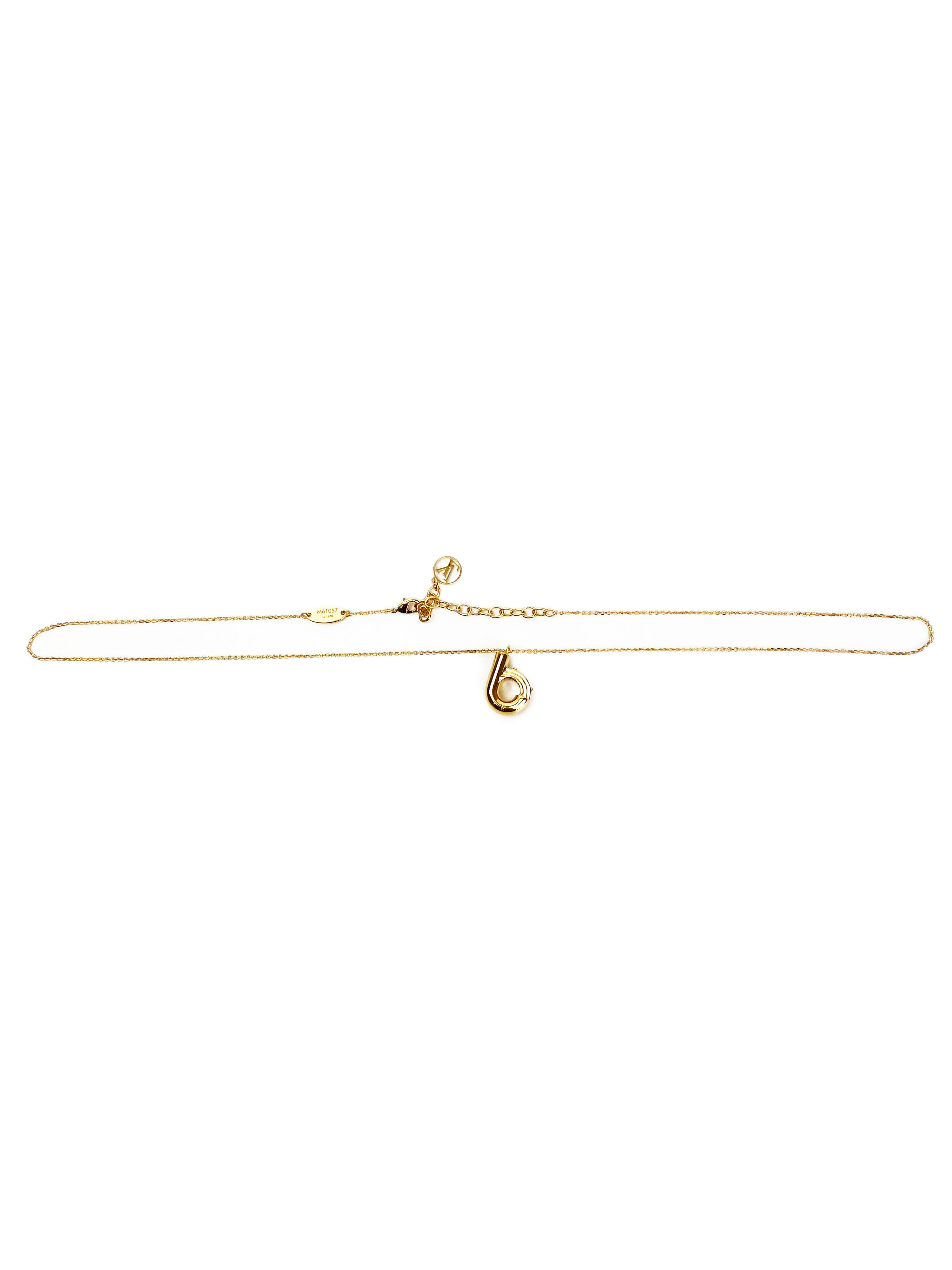 Louis Vuitton Gold LV & Me, Letter B Necklace