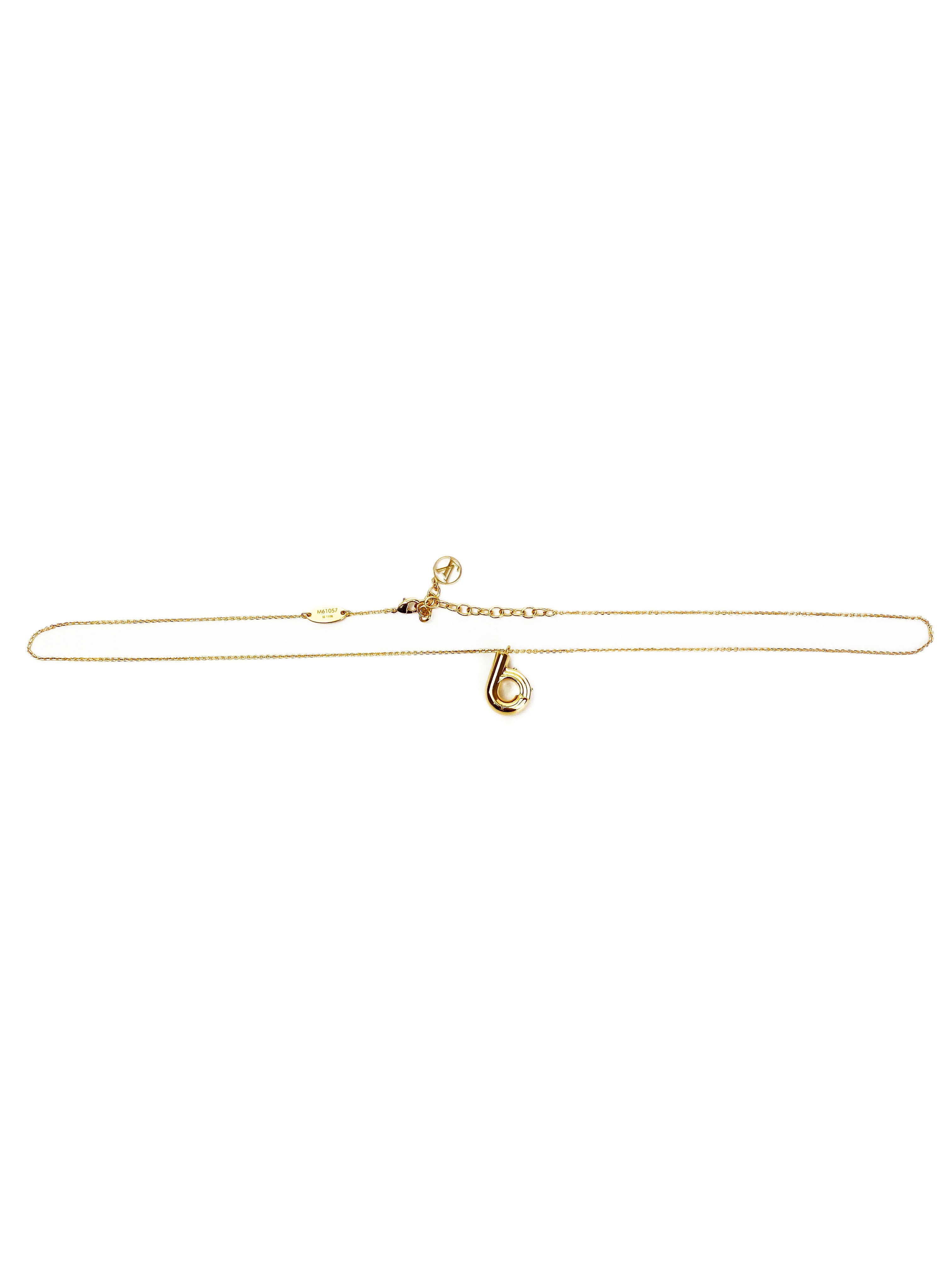 Louis Vuitton Gold LV & Me, Letter B Necklace