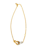 Louis Vuitton Gold & Silver Twin Locks Necklace
