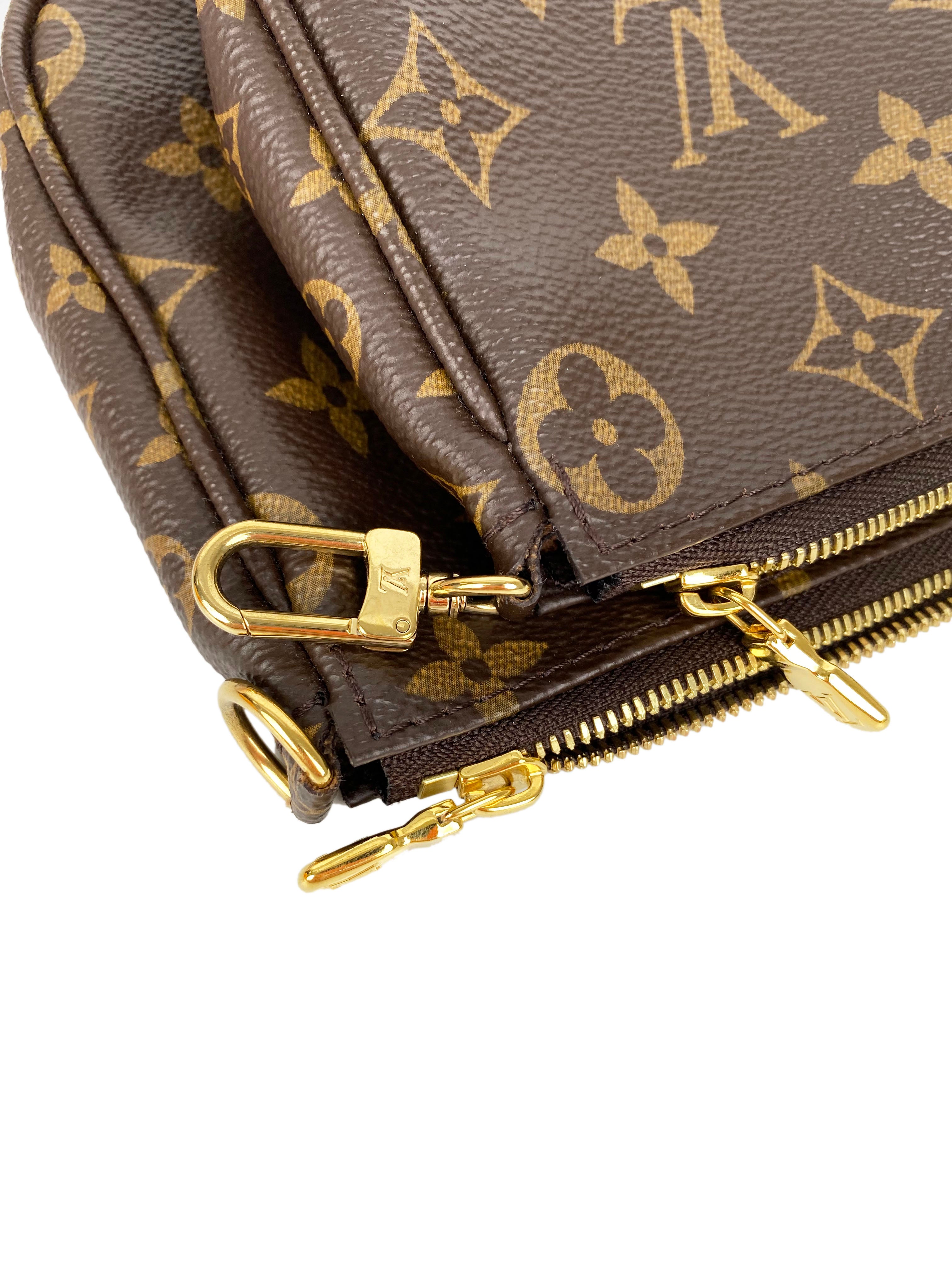 Louis Vuitton Khaki Multi Pochette Accessoires Bag