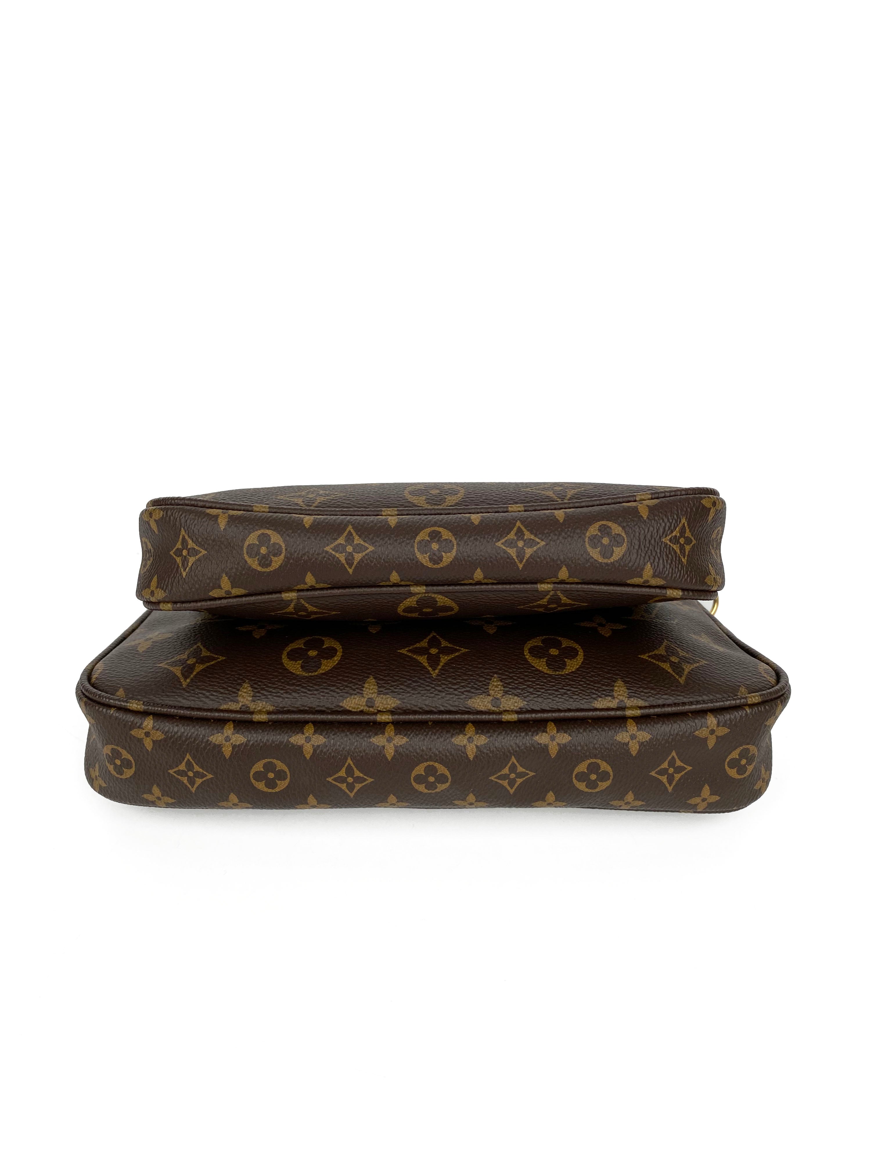 Louis Vuitton Khaki Multi Pochette Accessoires Bag