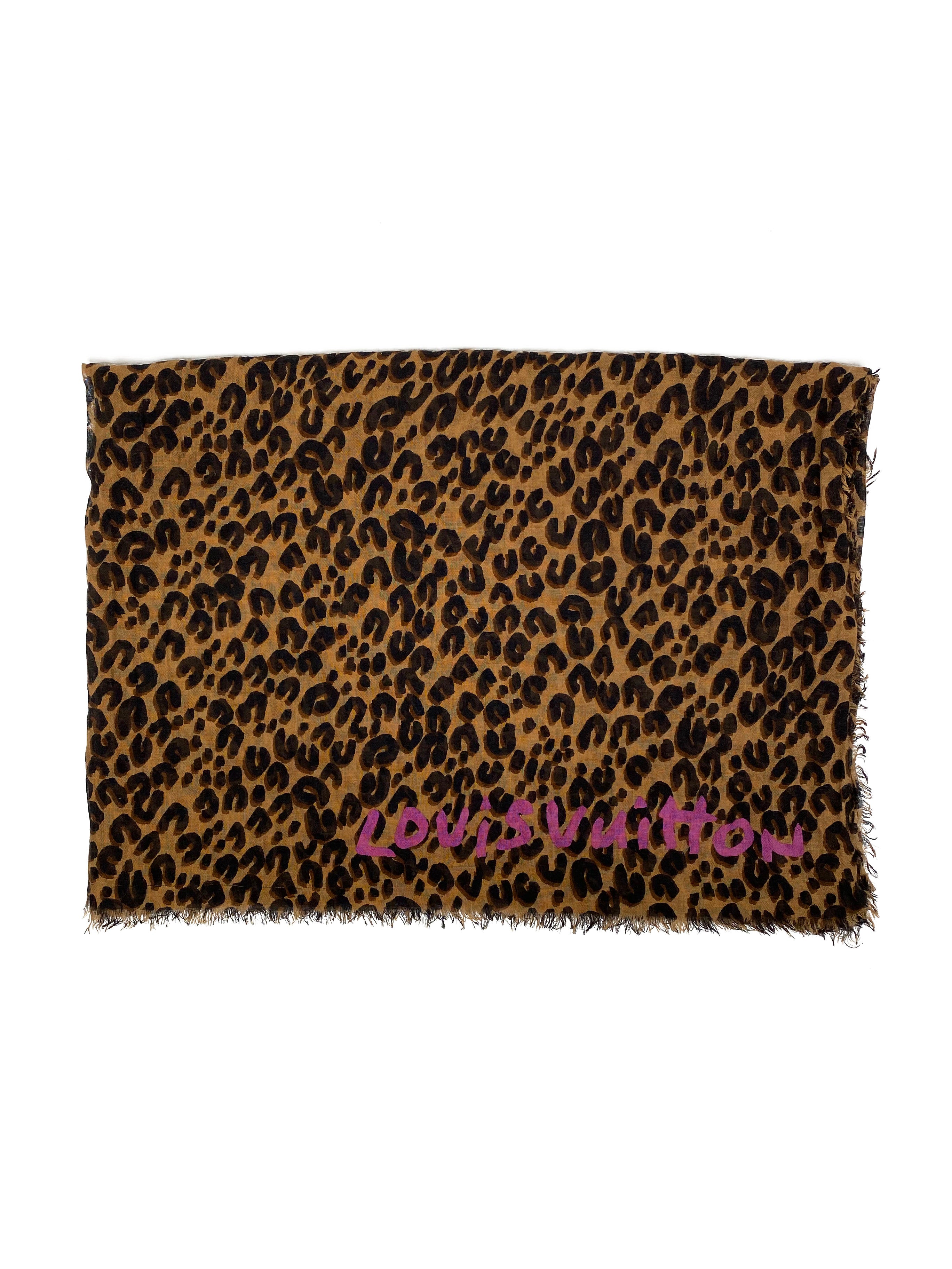 Louis Vuitton Leopard Stole Scarf