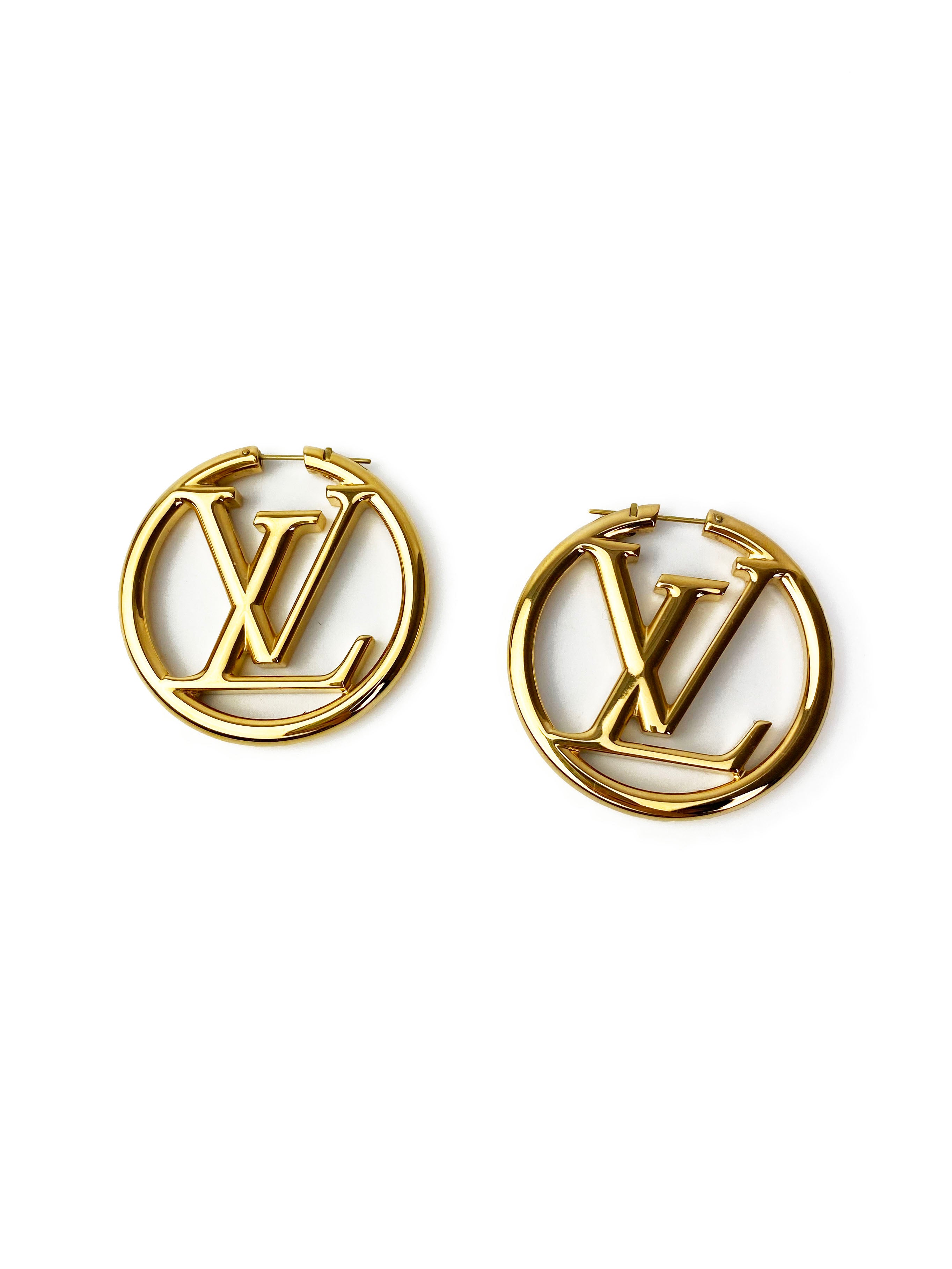 Louis Vuitton Louise Gold Hoop Earrings – Votre Luxe