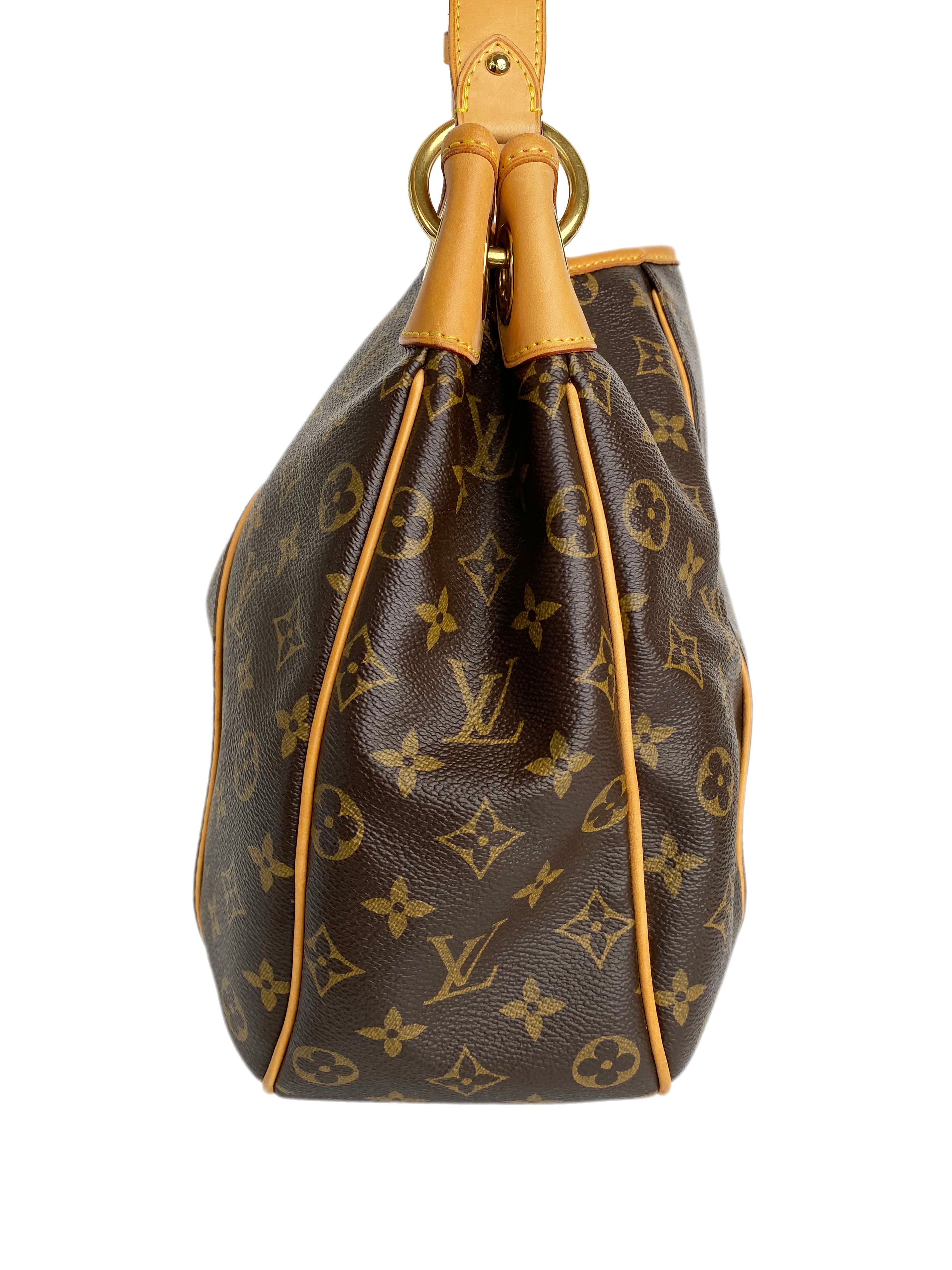 LOUIS VUITTON Galliera PM Monogram Canvas Shoulder Bag Brown