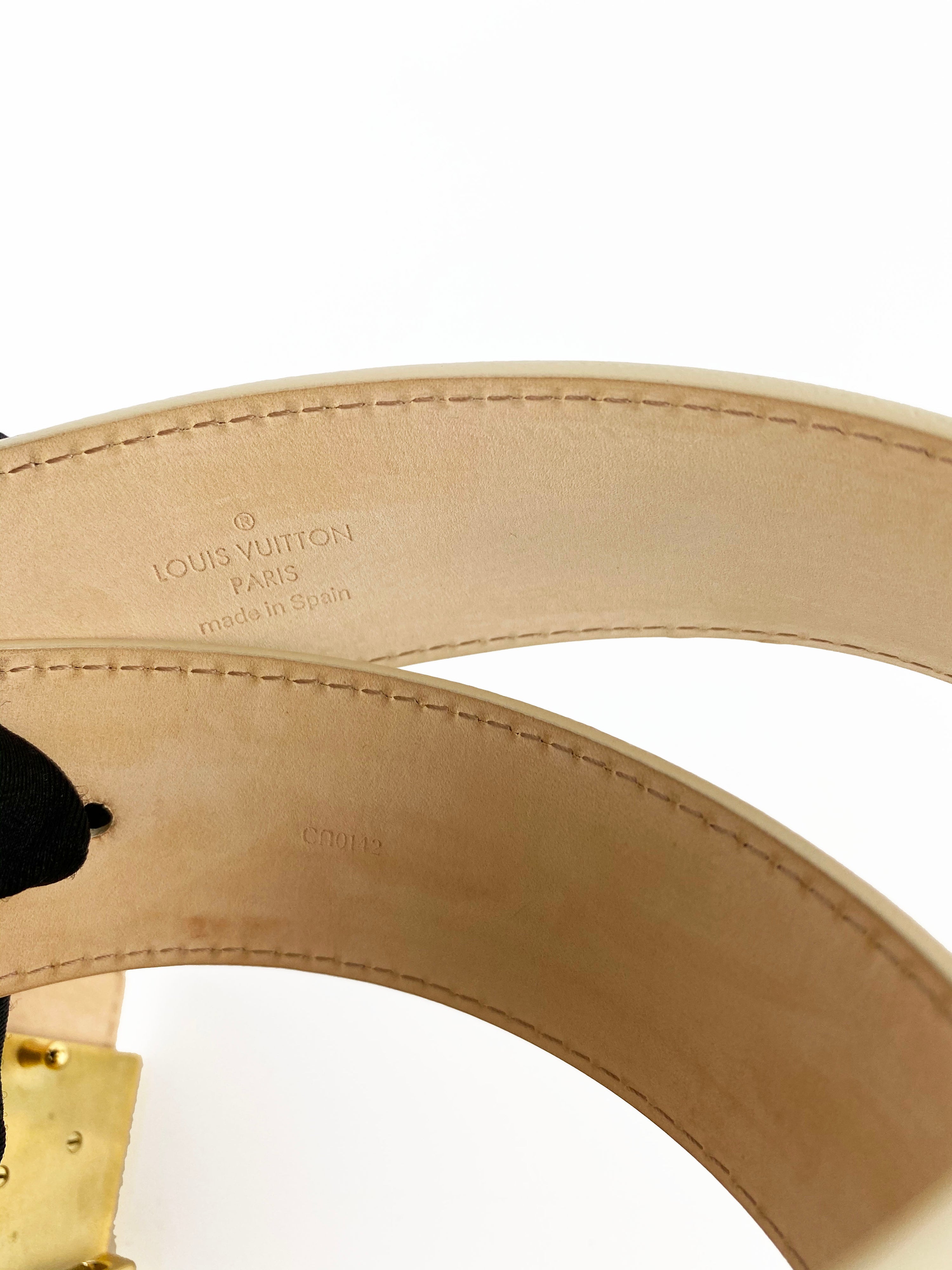 Louis Vuitton Azur Damier White Monogram Belt – Votre Luxe