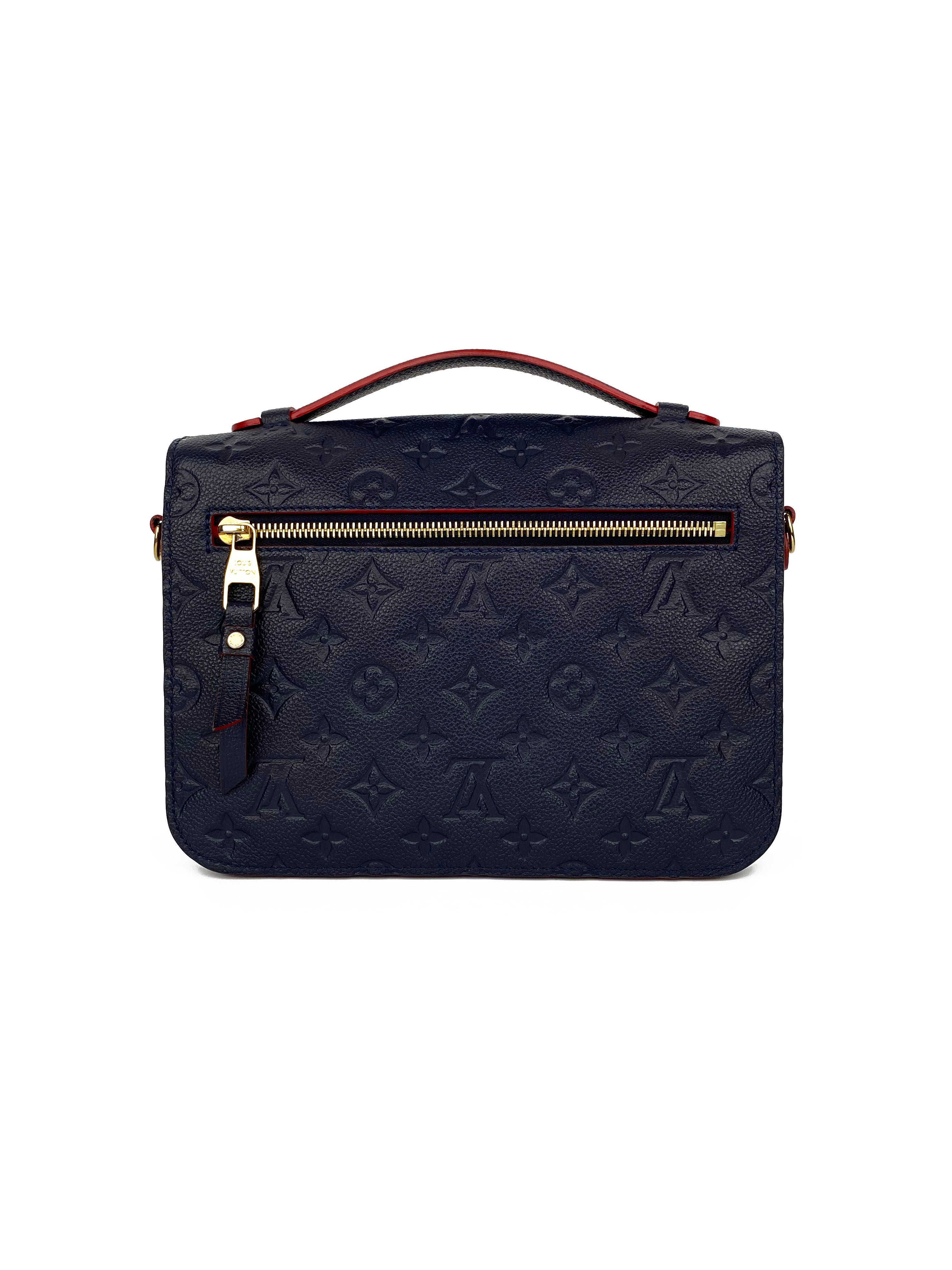 Metis Bag Pochette Metis Empreinte Navy Pochette Metis Navy Nacre