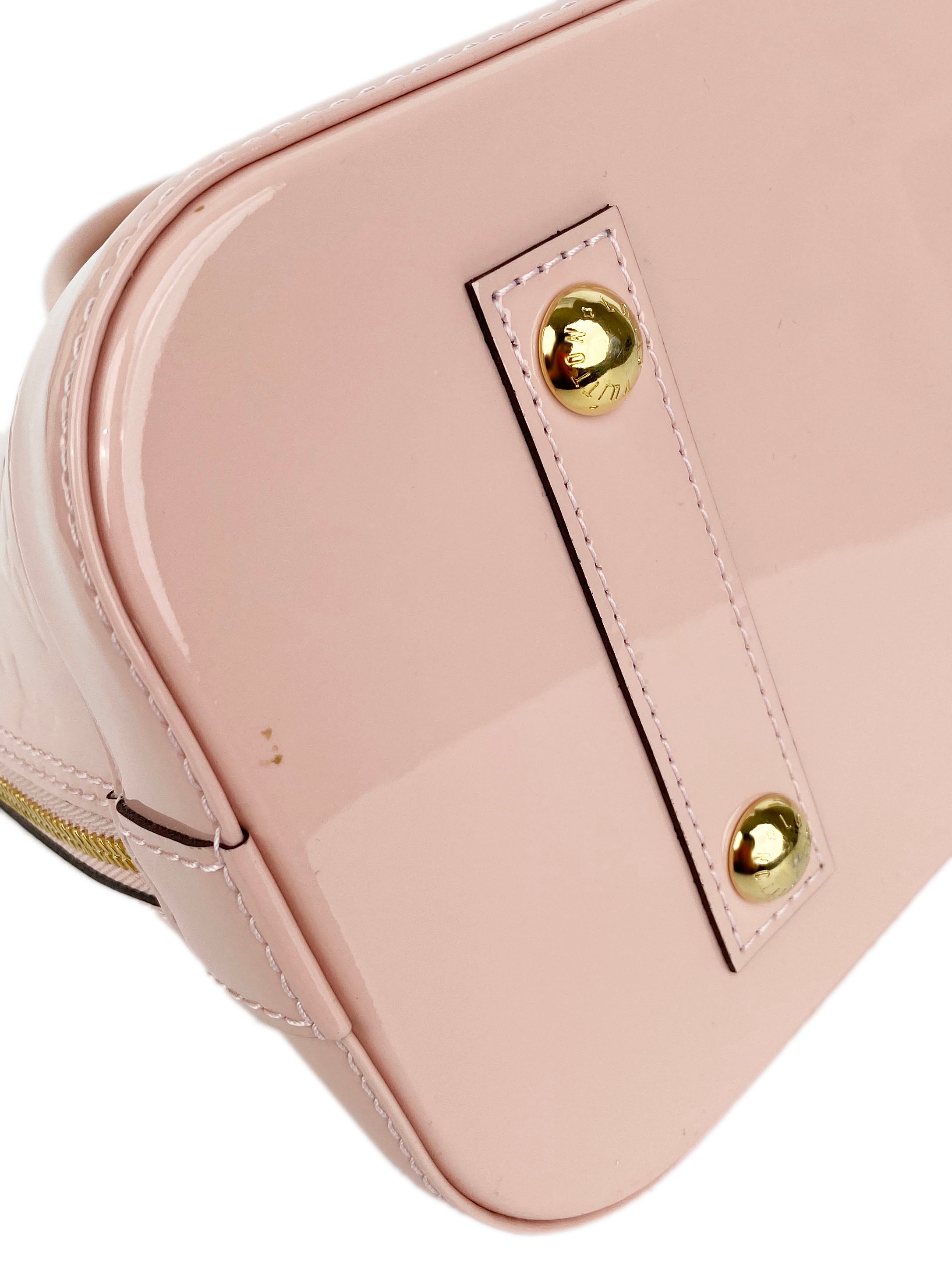 Louis Vuitton Pale Pink Vernis Alma PM Bag